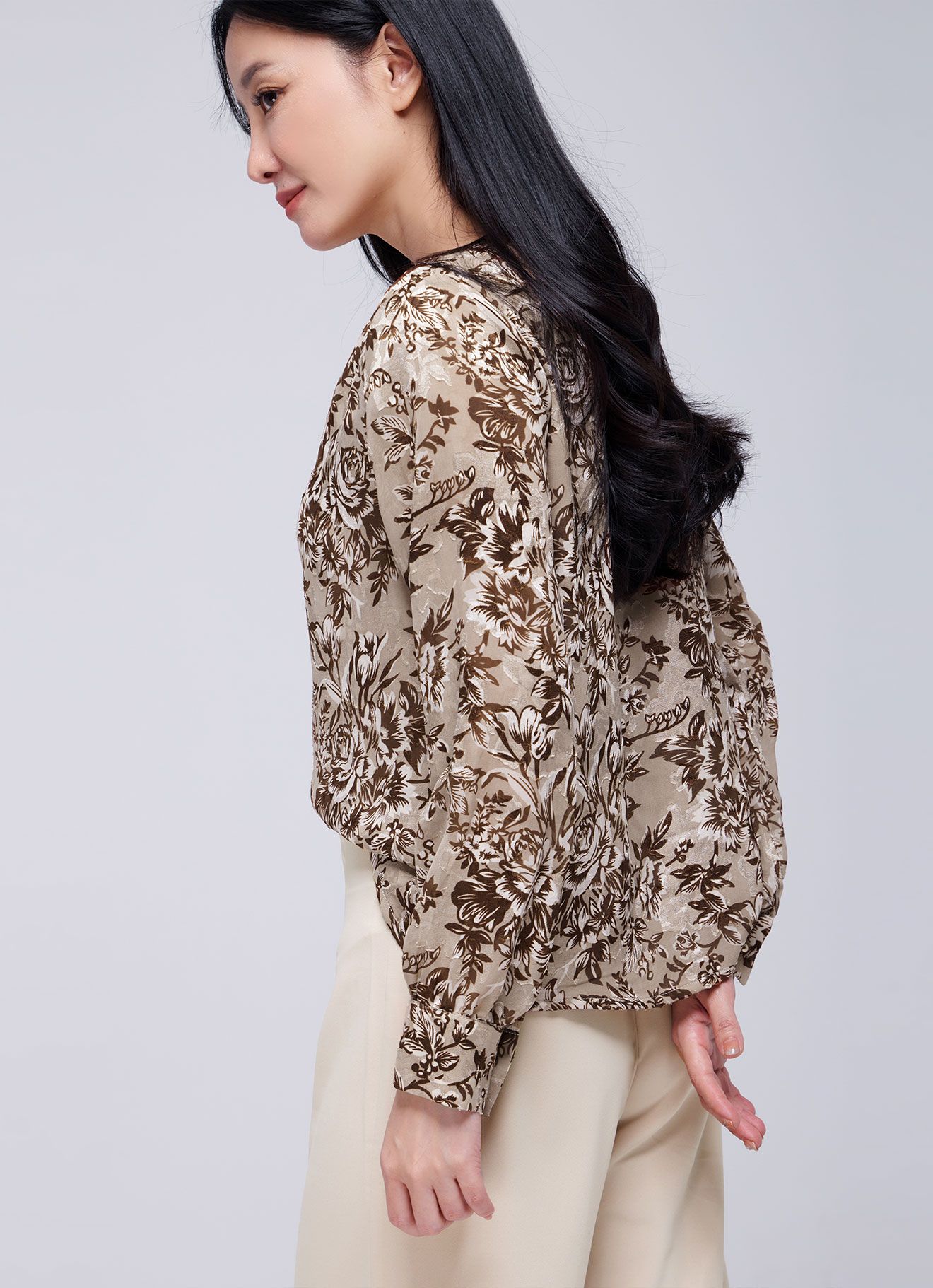 Desert-Palm by Floral Printed Blouse