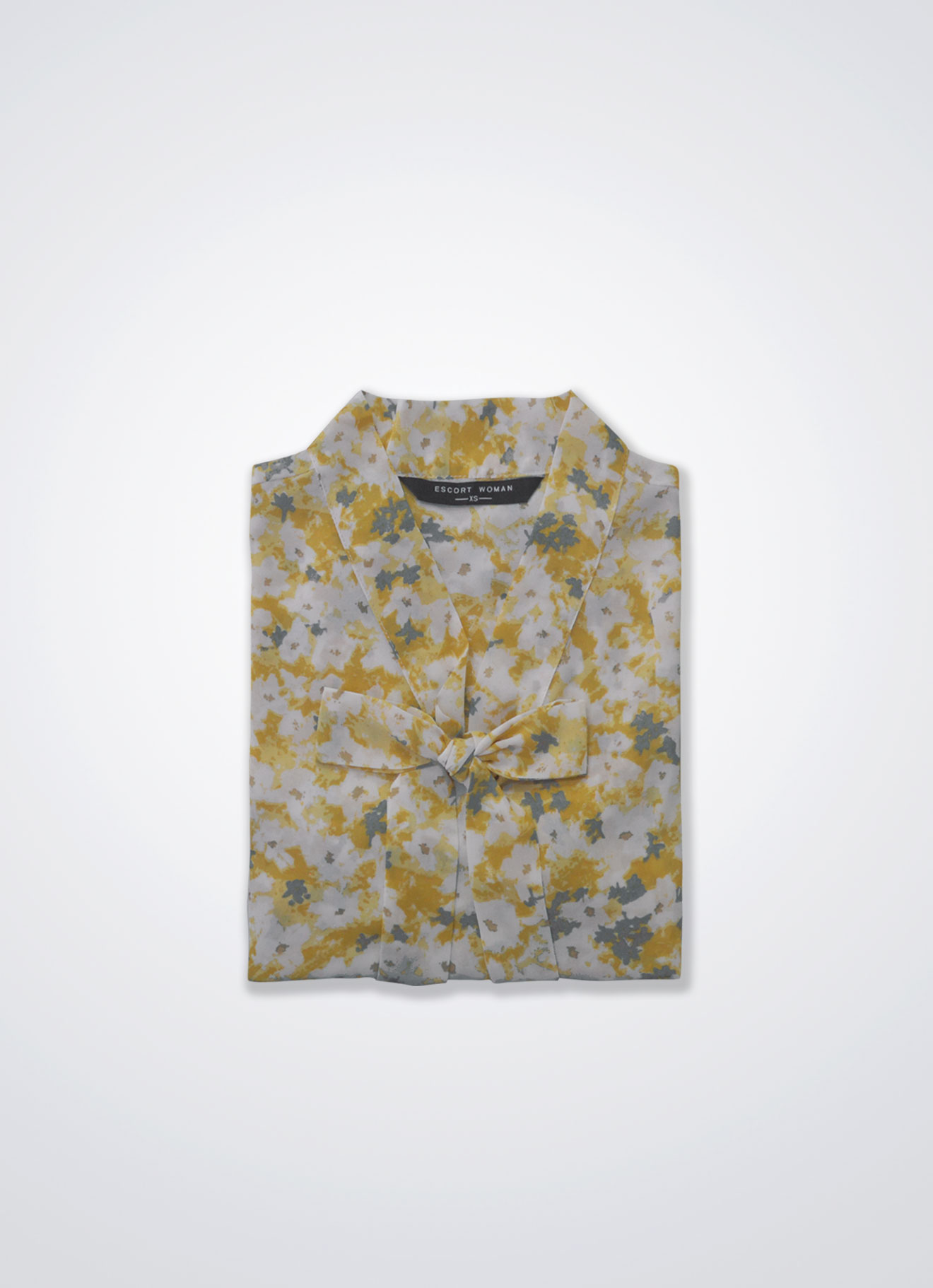 Honey-Gold by Printed Blouse