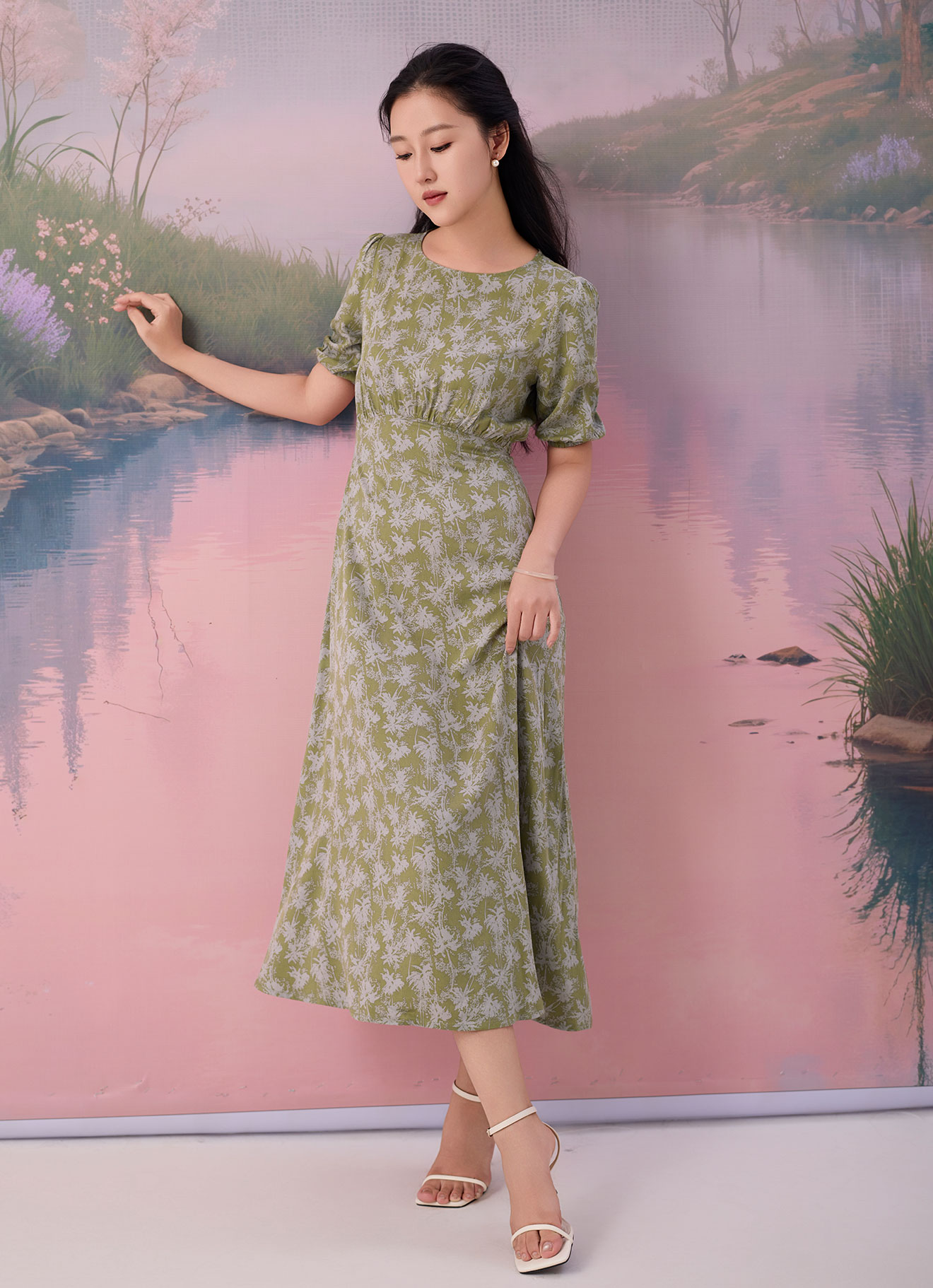 Iguana by Floral Printed Dress