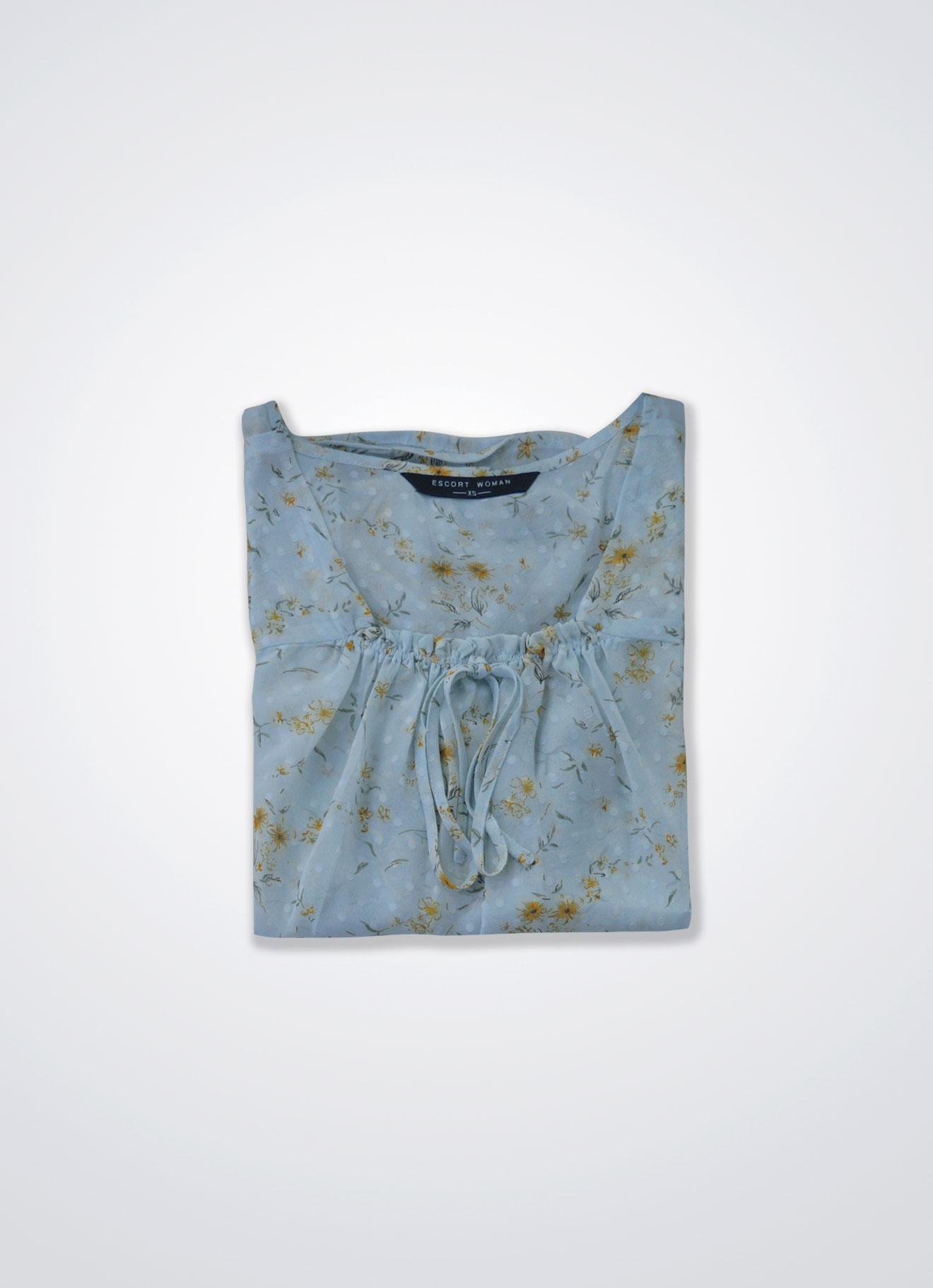Illusion-Blue by Long Sleeve Blouse