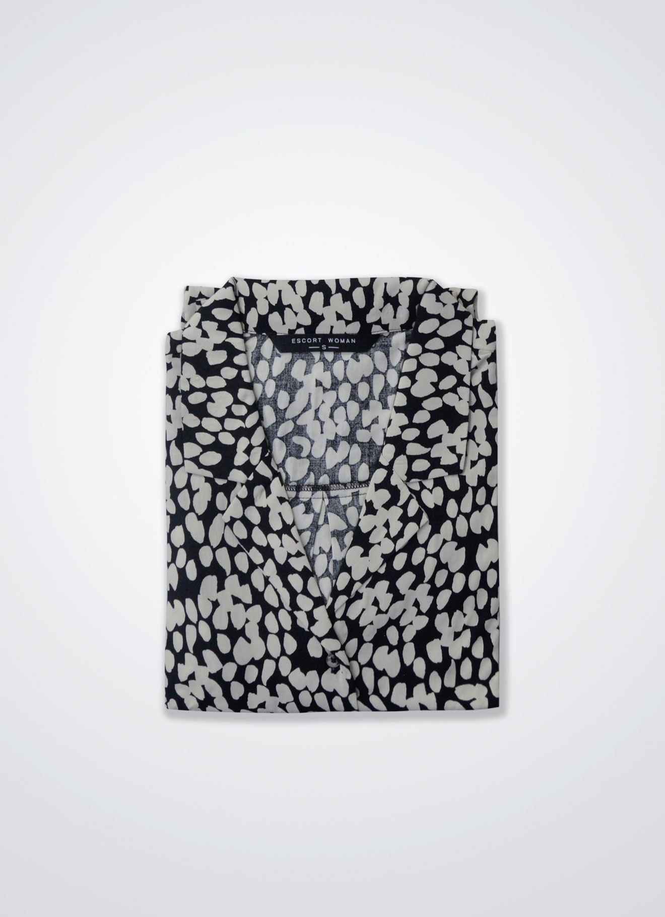 Jet-Black by Printed Blouse