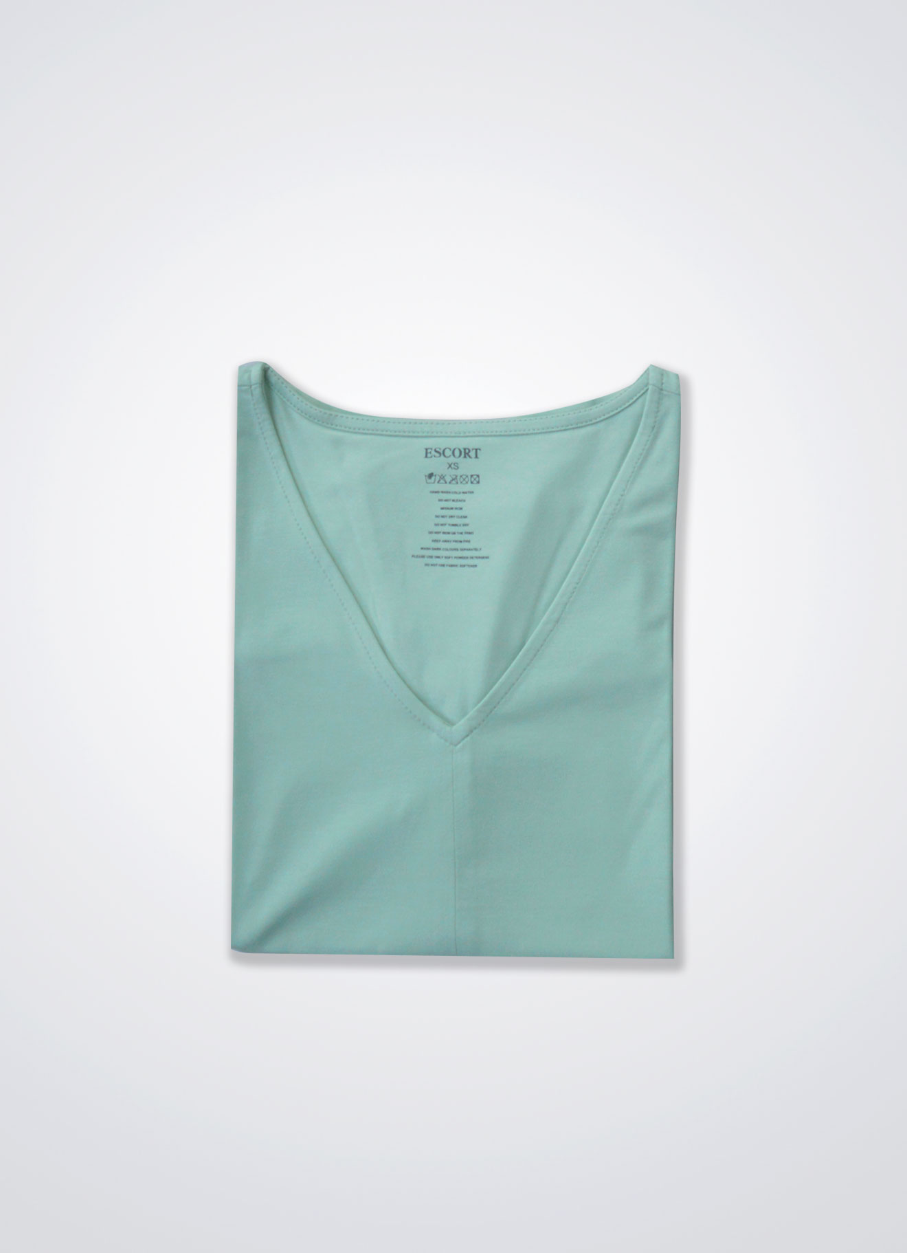 Mist-Green by V-Neck Top