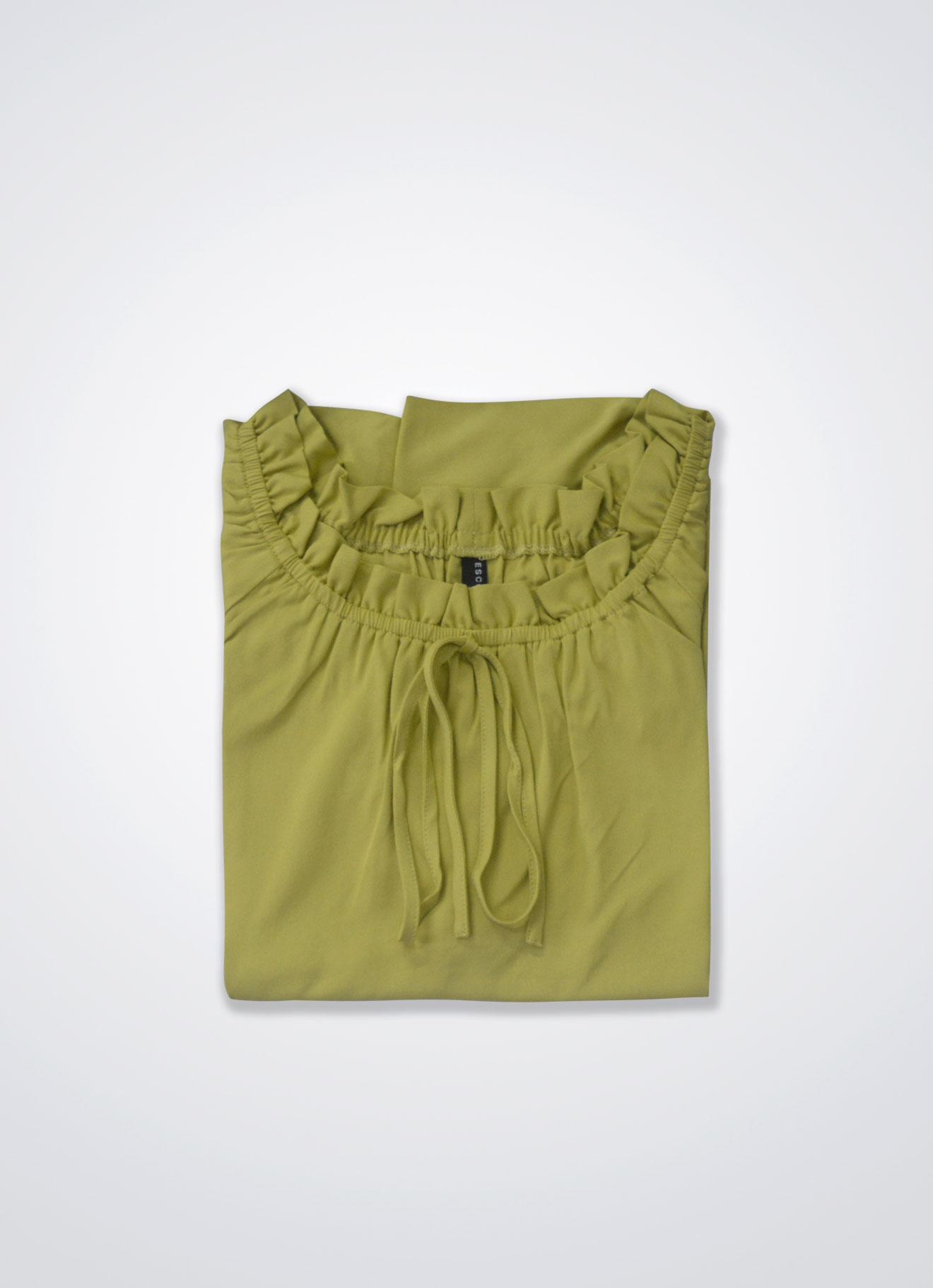 Oil-Yellow by Sleeve Blouse