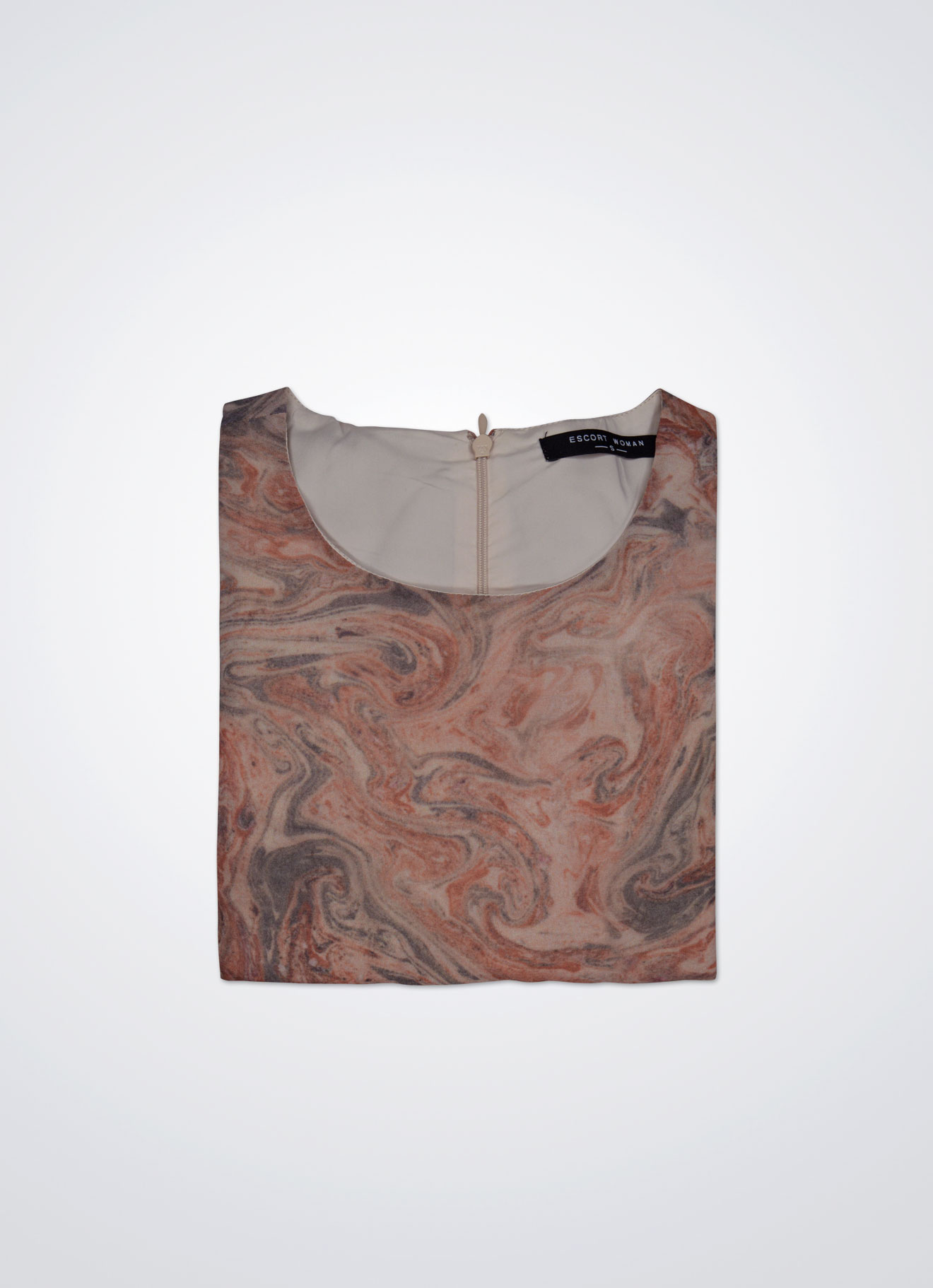 Peachskin by Round-Neck Dress