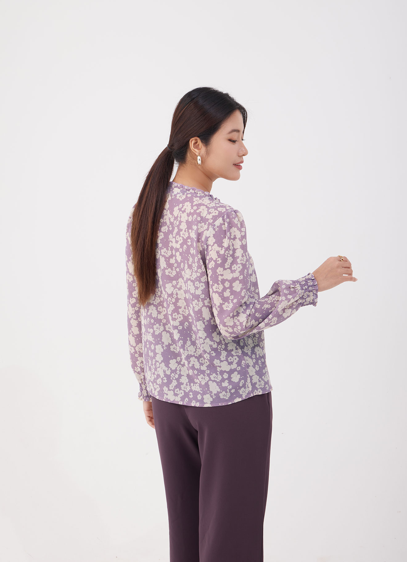 Sea-Fog by Floral Printed Blouse