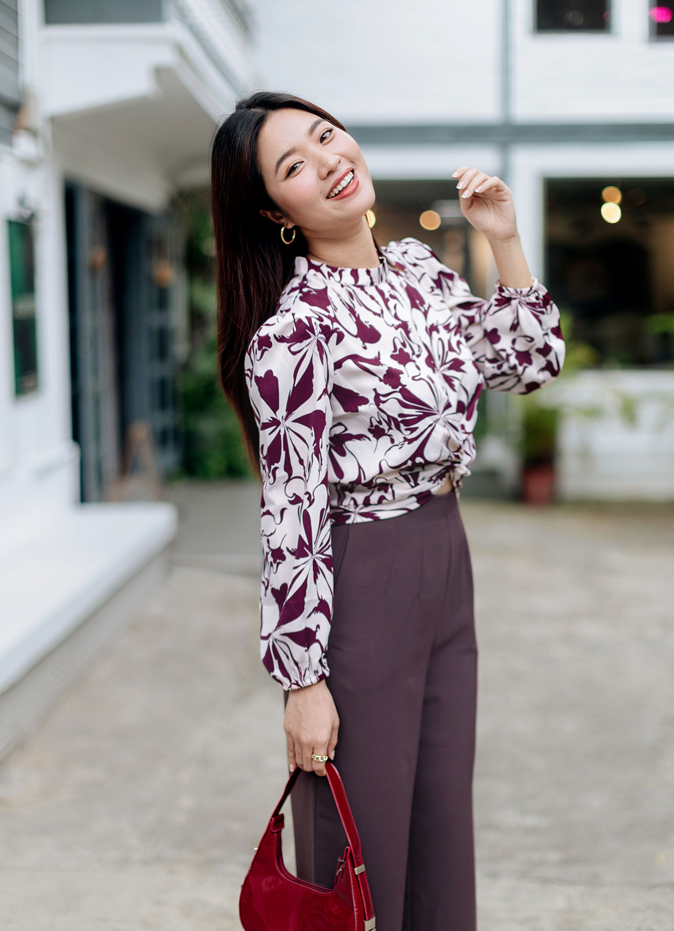 Soft-Pink by Long Sleeve Blouse