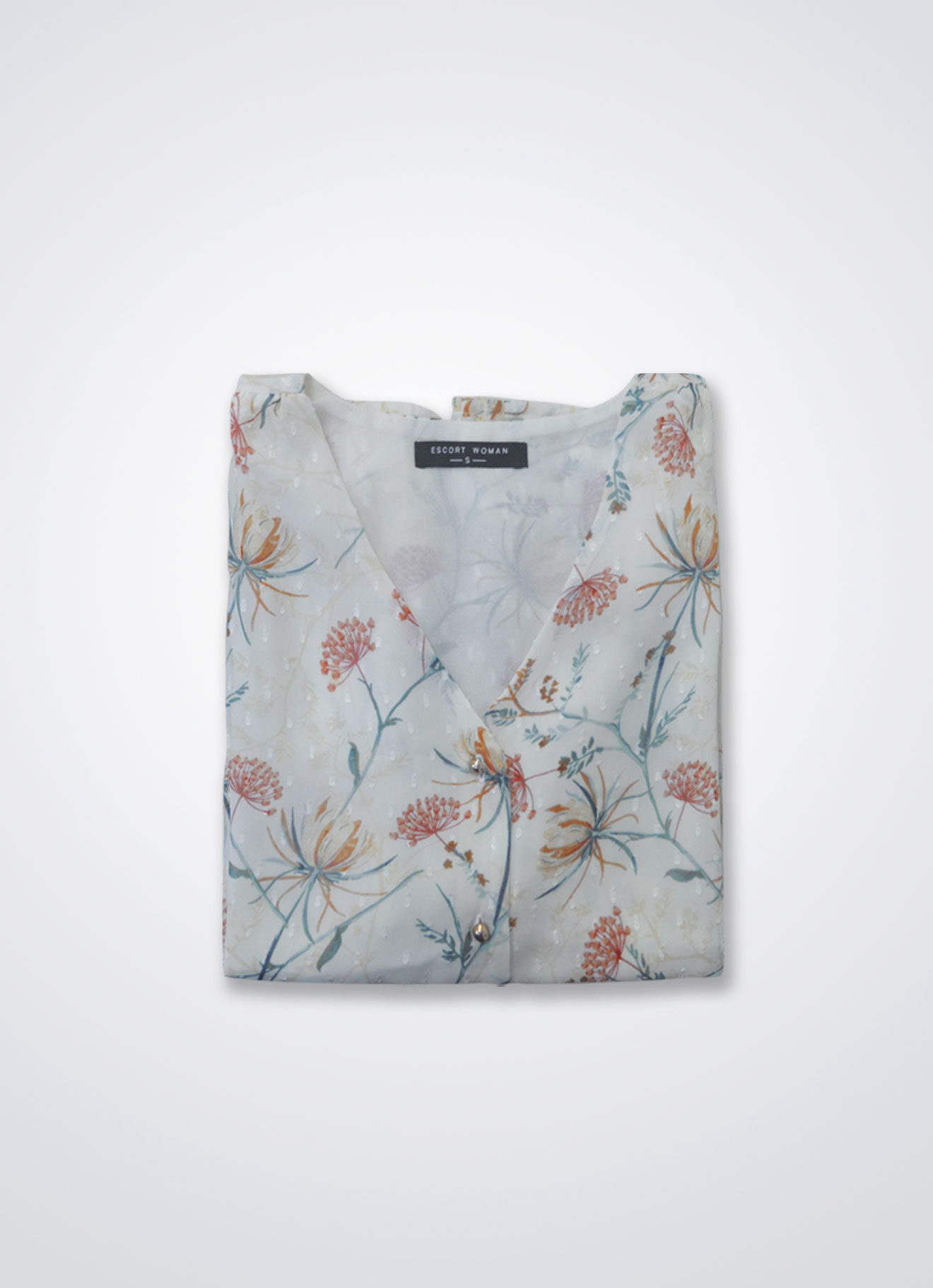 Star-White by Floral Printed Blouse