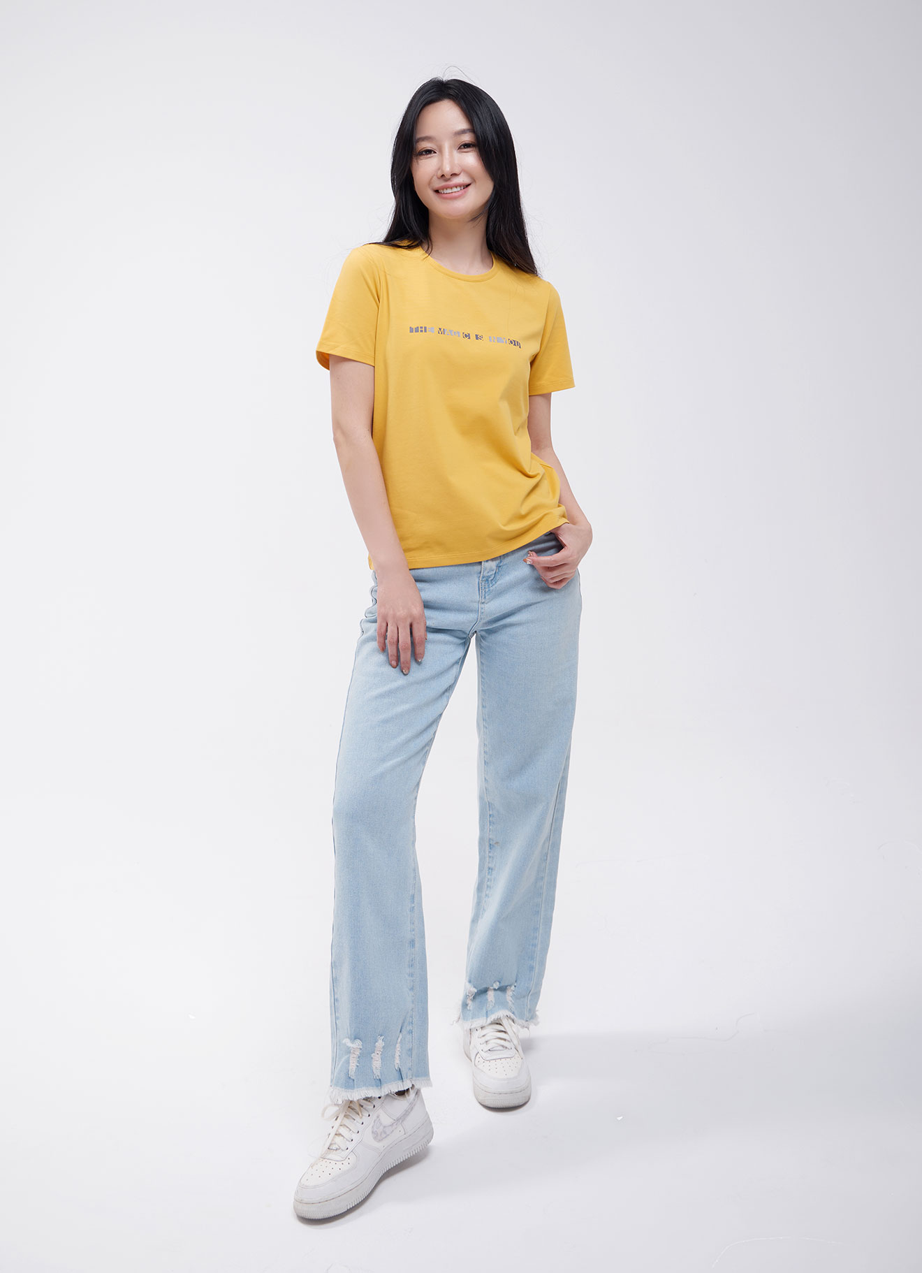 Yolk-Yellow by Sleeve Blouse