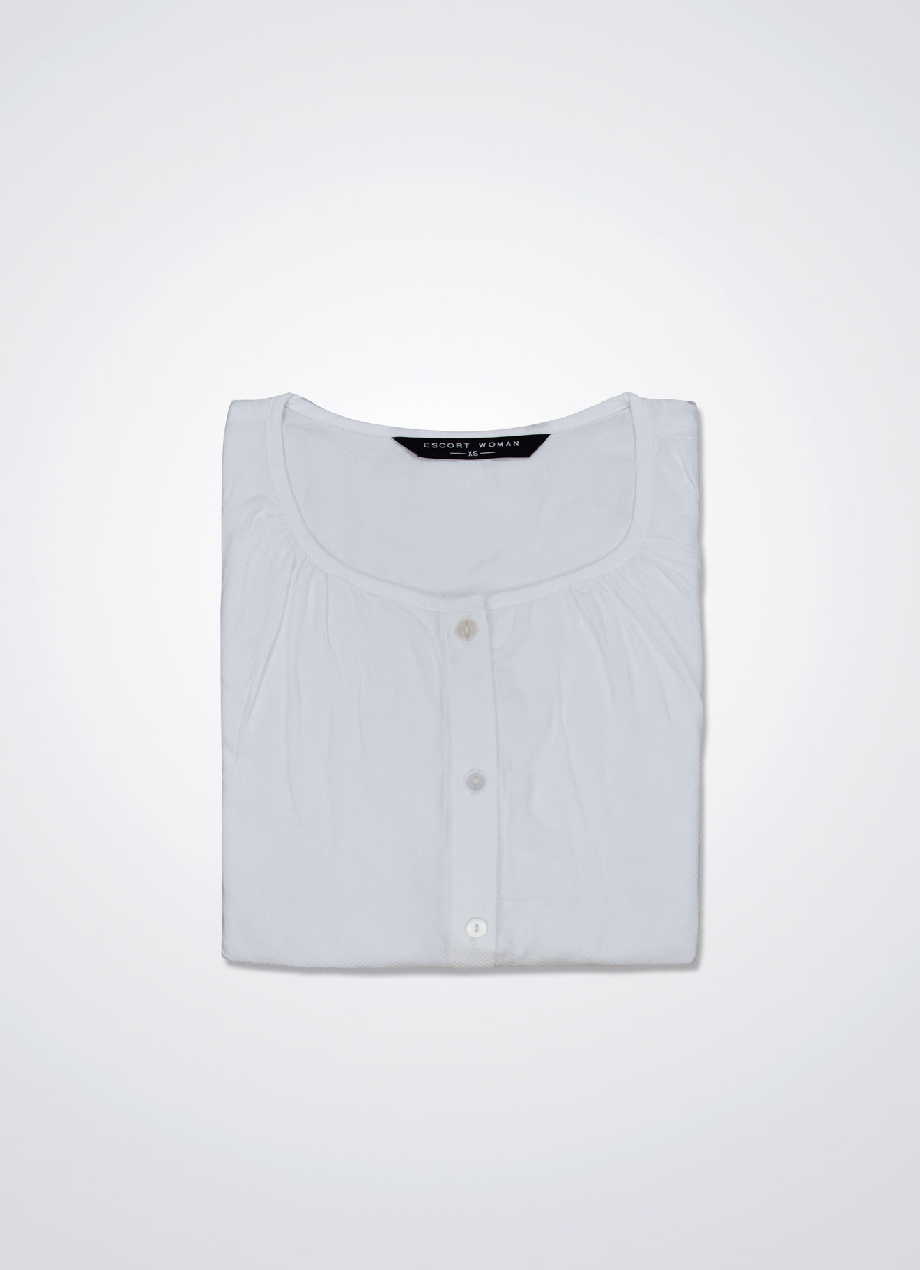 1078-Bright-White by Sleeve Blouse