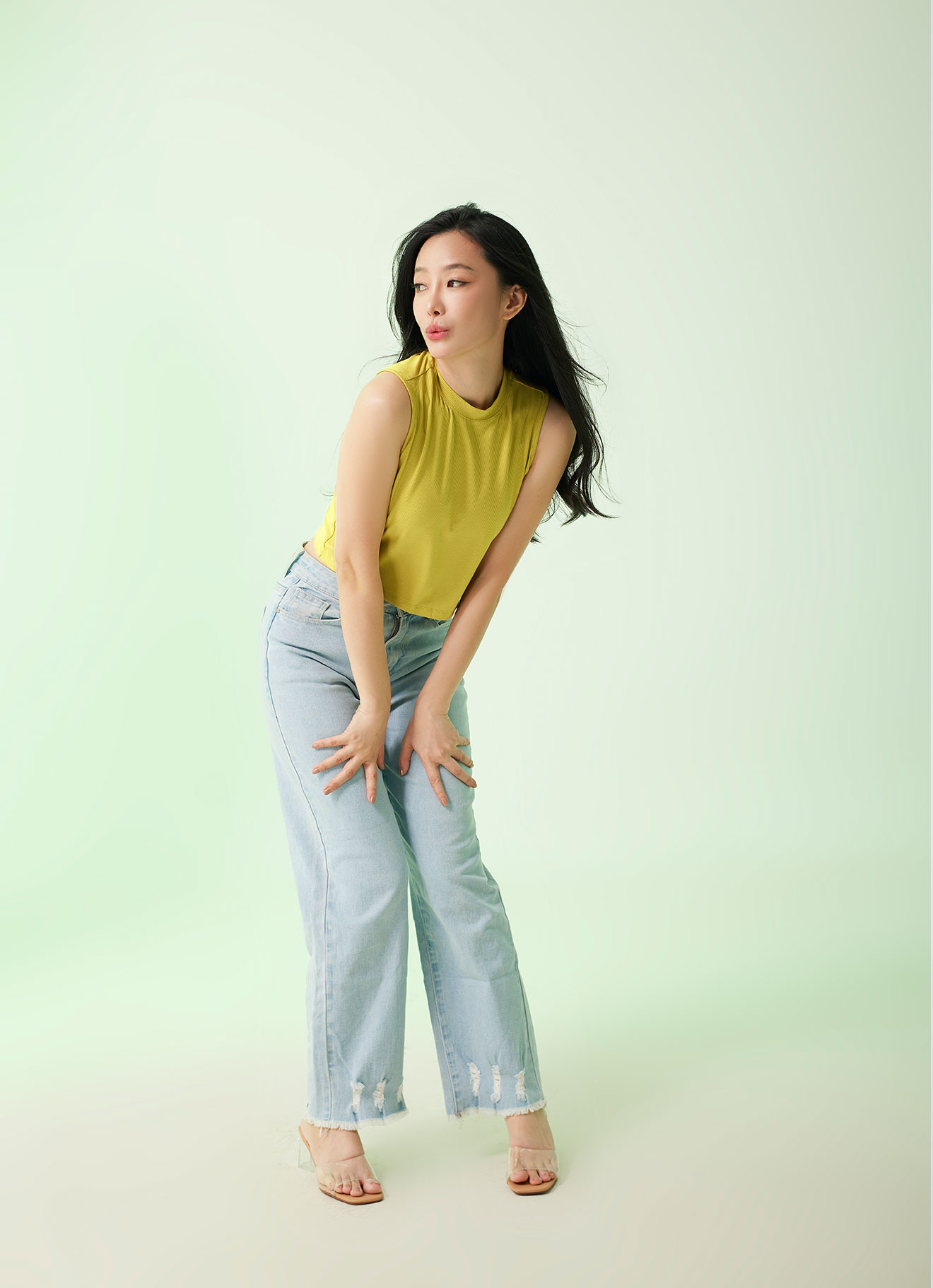 Oil-Yellow by Sleeveless Top