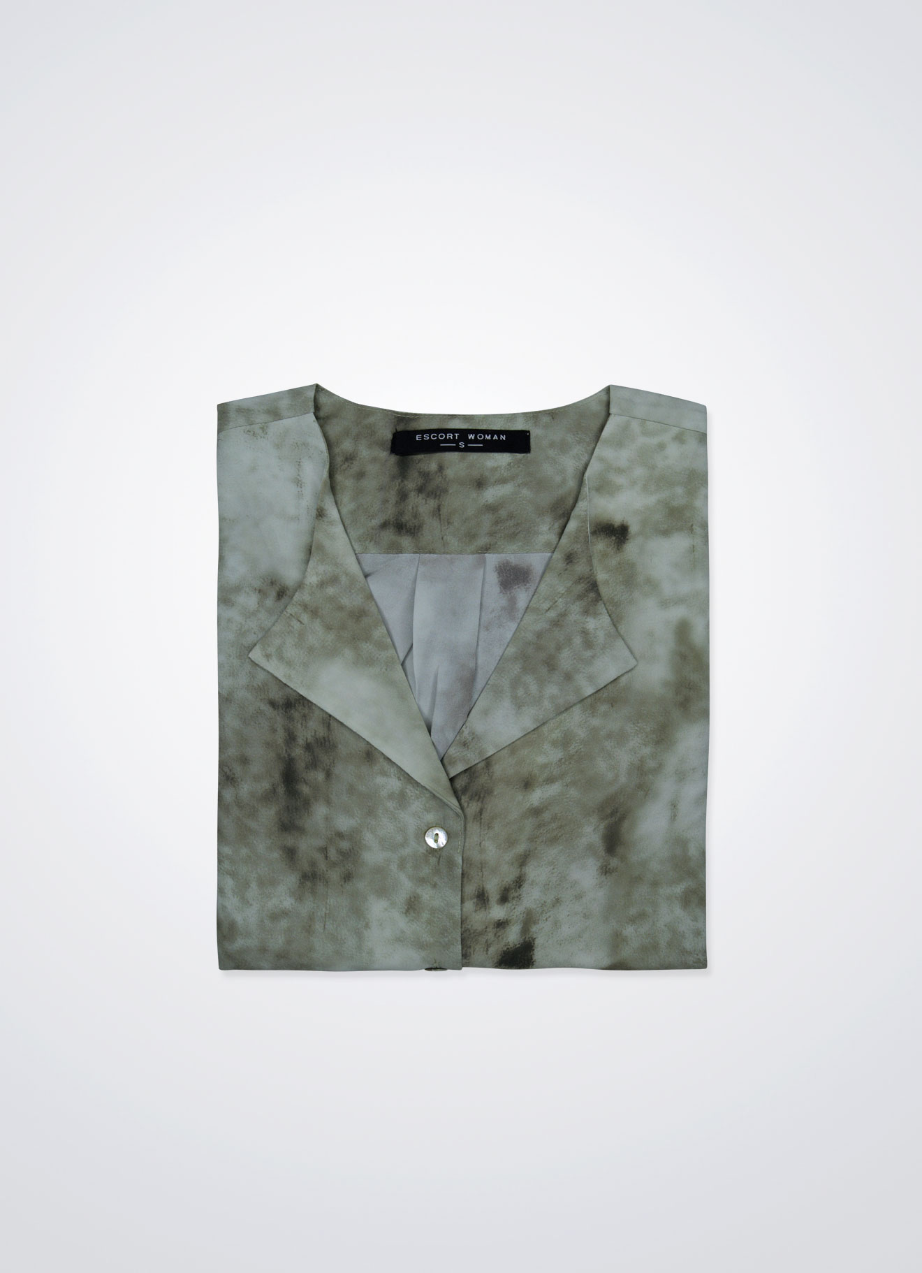 Alfalfa by Printed Sleeve Blouse