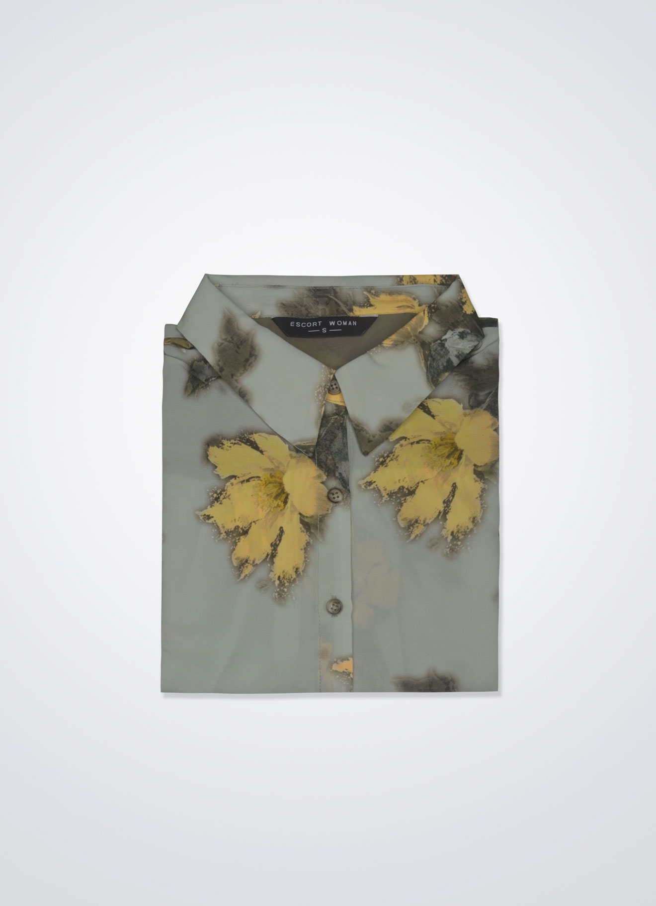 Almost-Aqua by Floral Printed Blouse