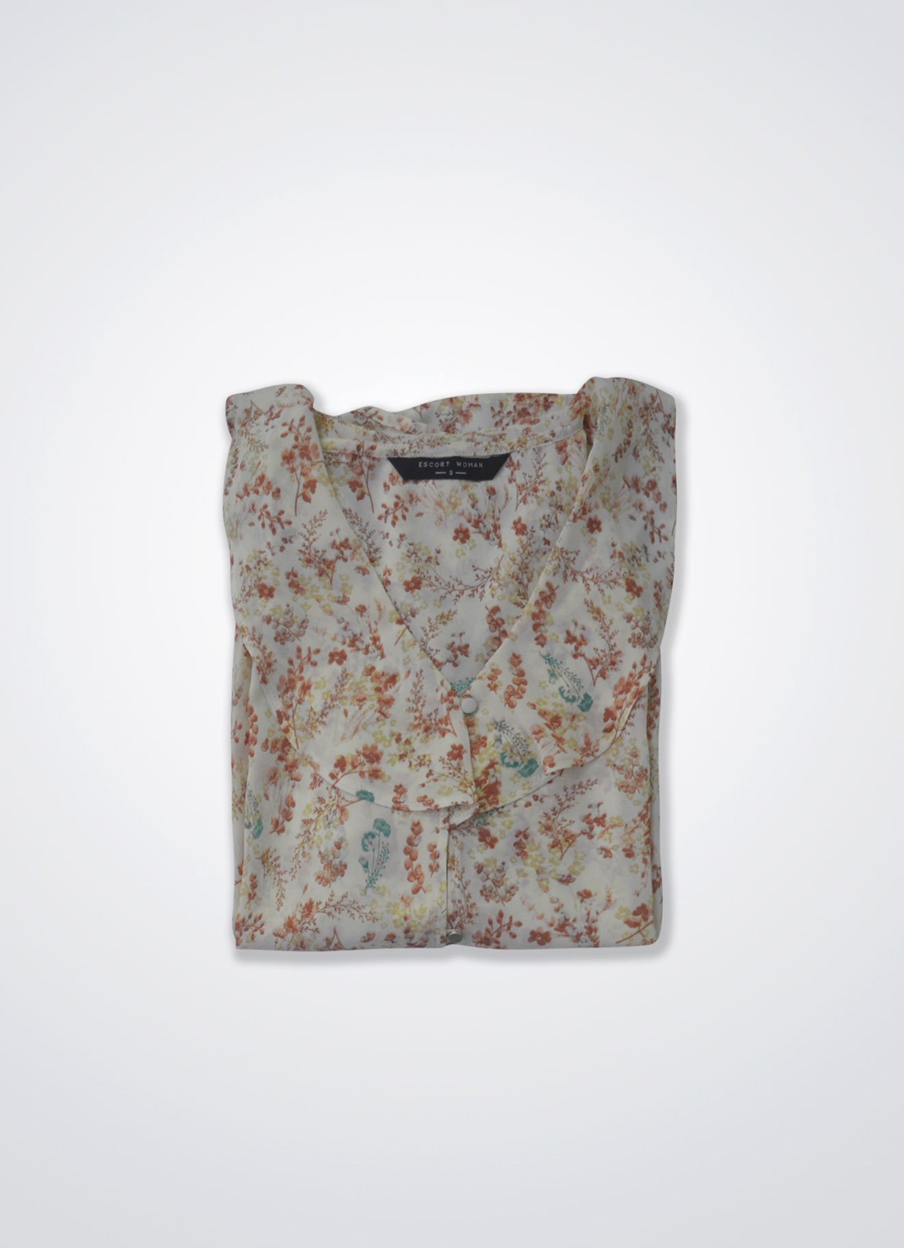 Amber-Brown by Long Sleeve Blouse