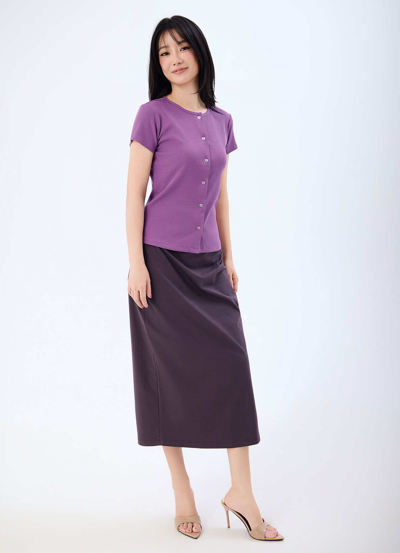 Amethyst by Short-Sleeve Knit Top