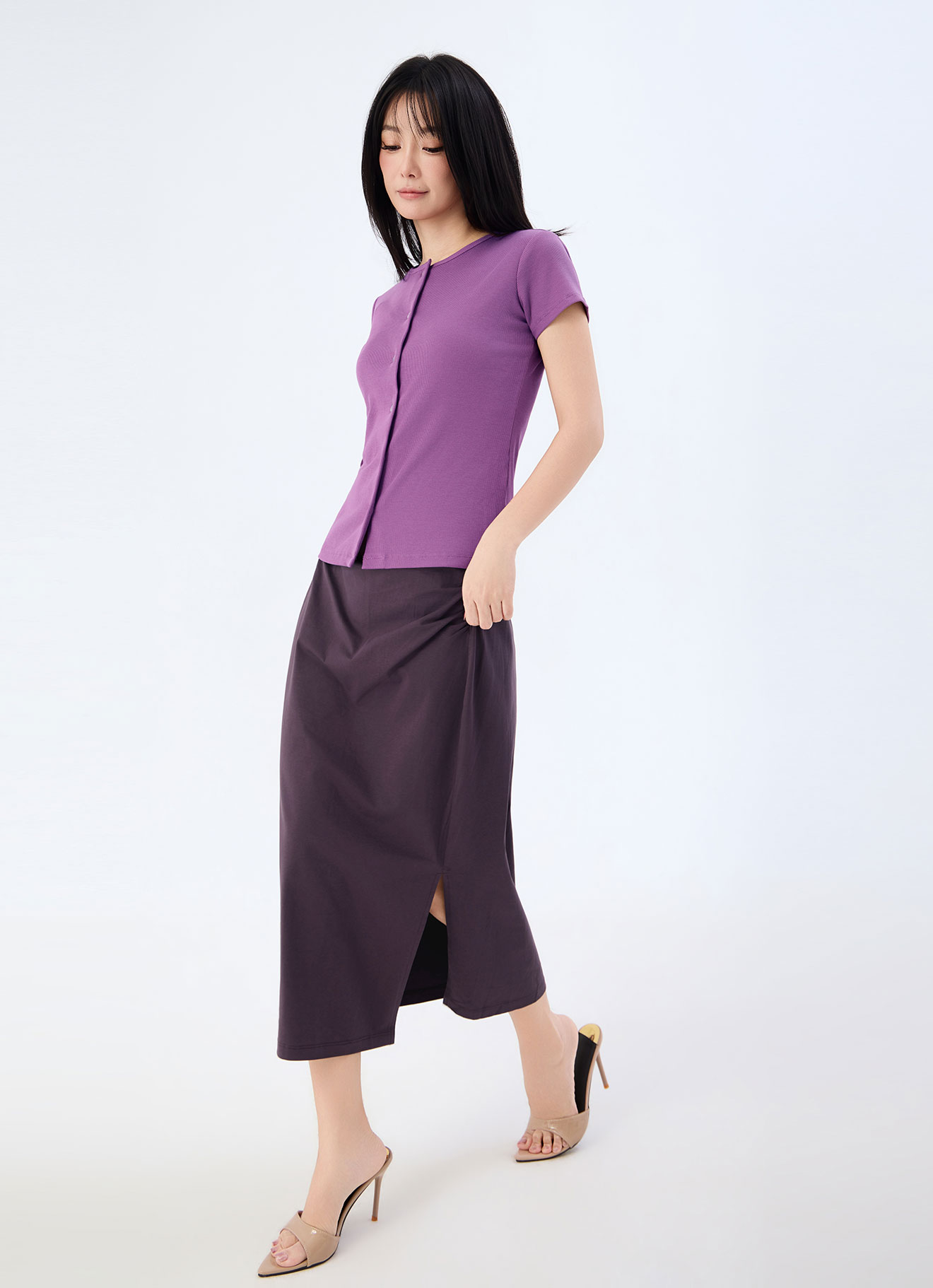 Amethyst by Short-Sleeve Knit Top