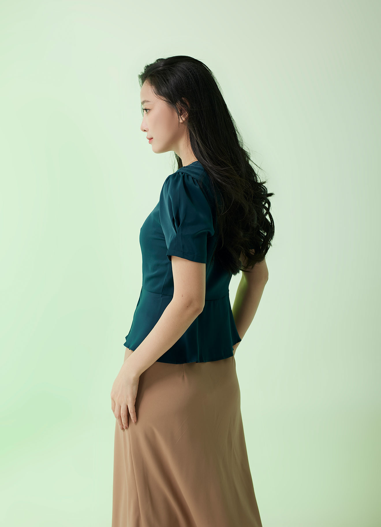 Atlantic-Deep by Sleeve Blouse