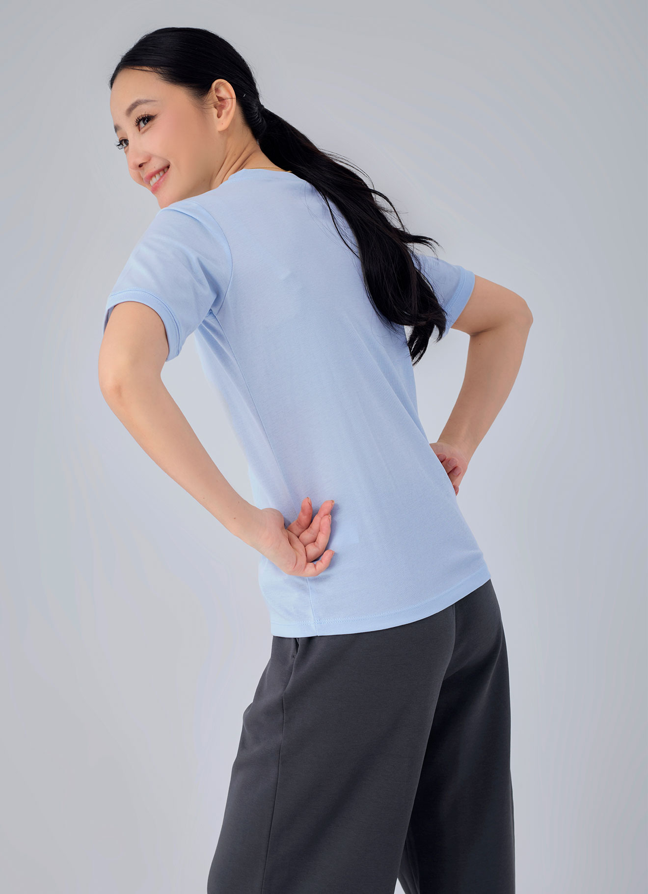 Baby-Blue by Sleeve Blouse