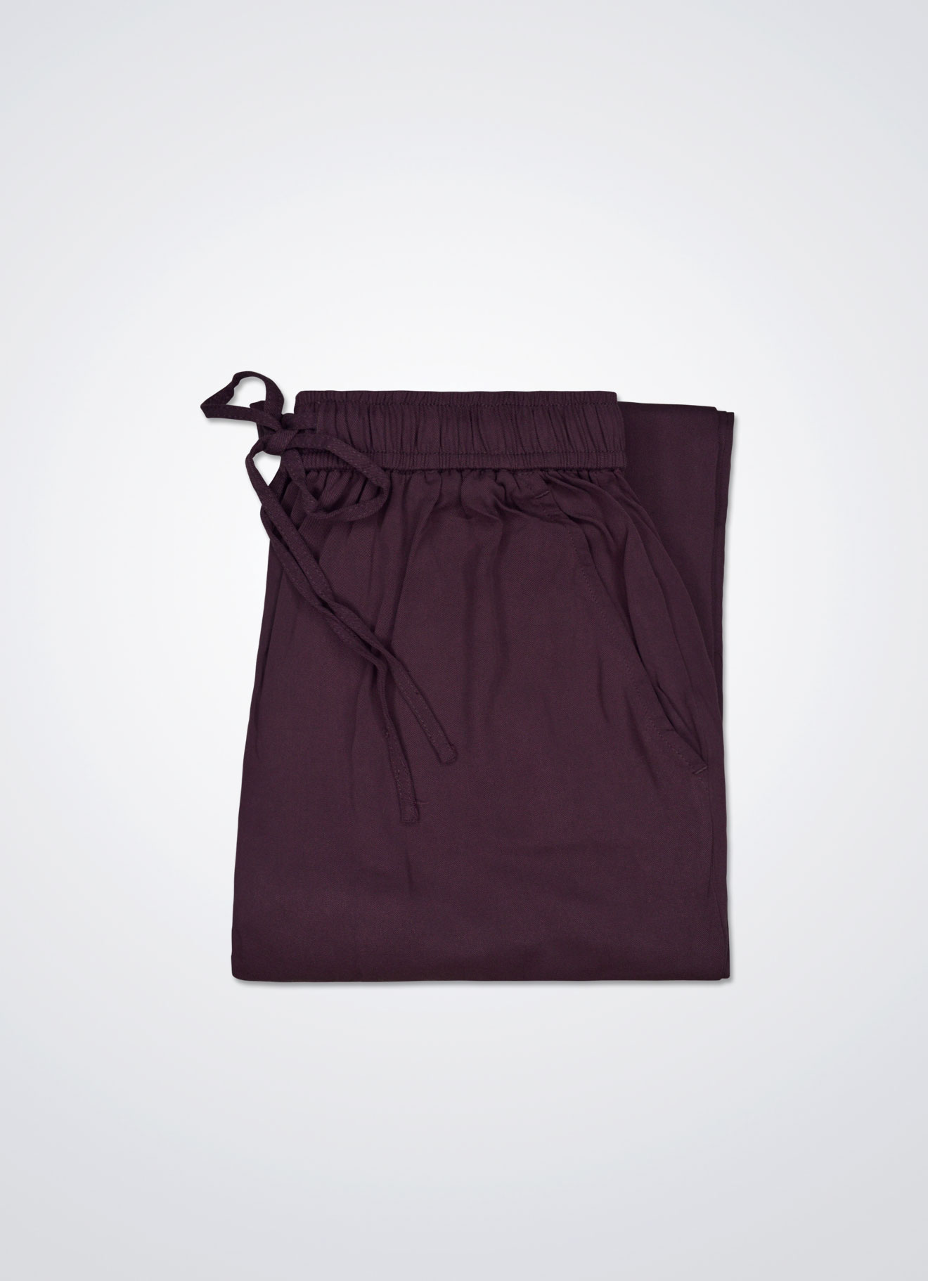 Bitter-Chocolate by Elastic Waist Wide-Leg Pant