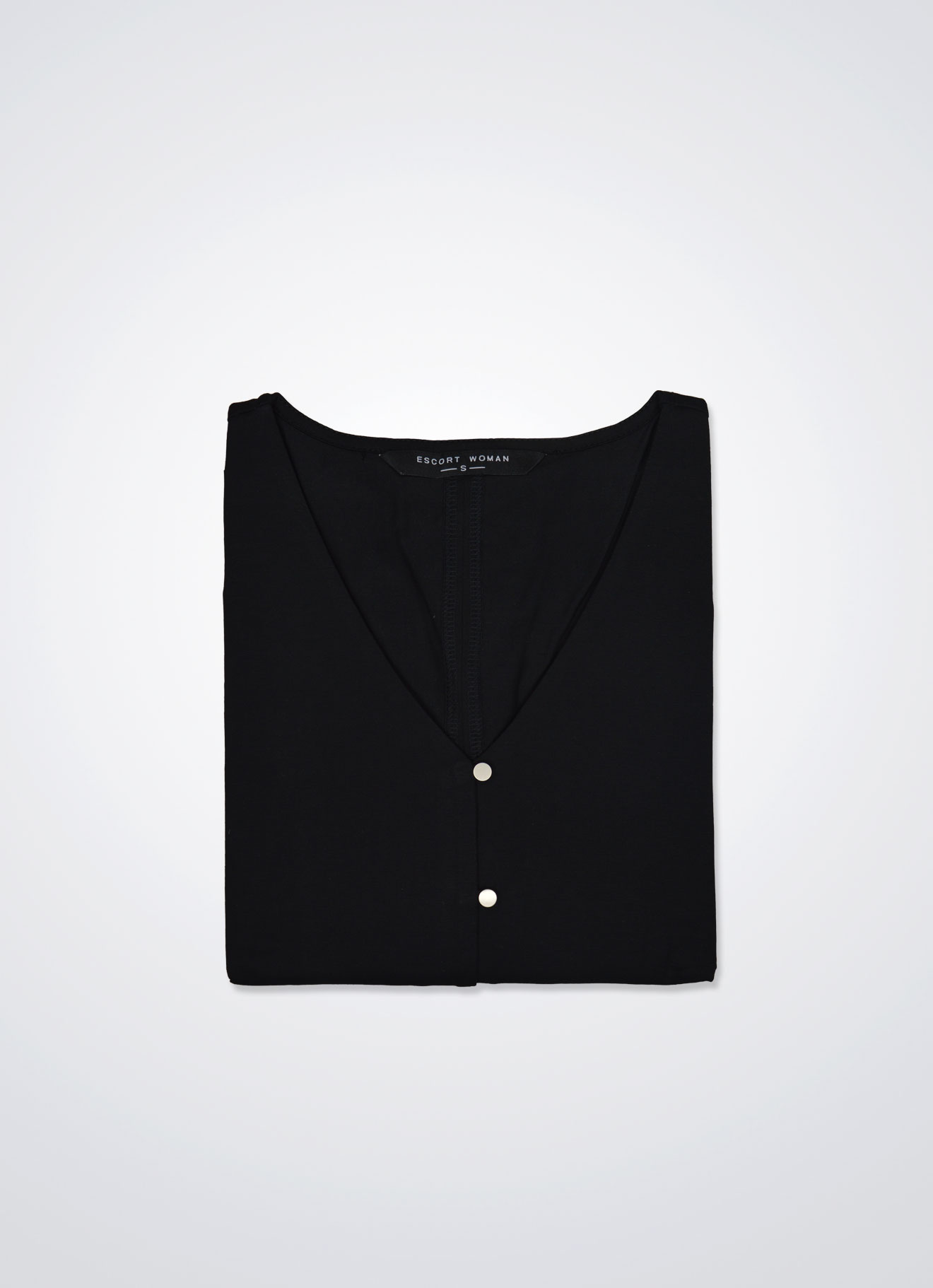 Black by V-Neck Blouse