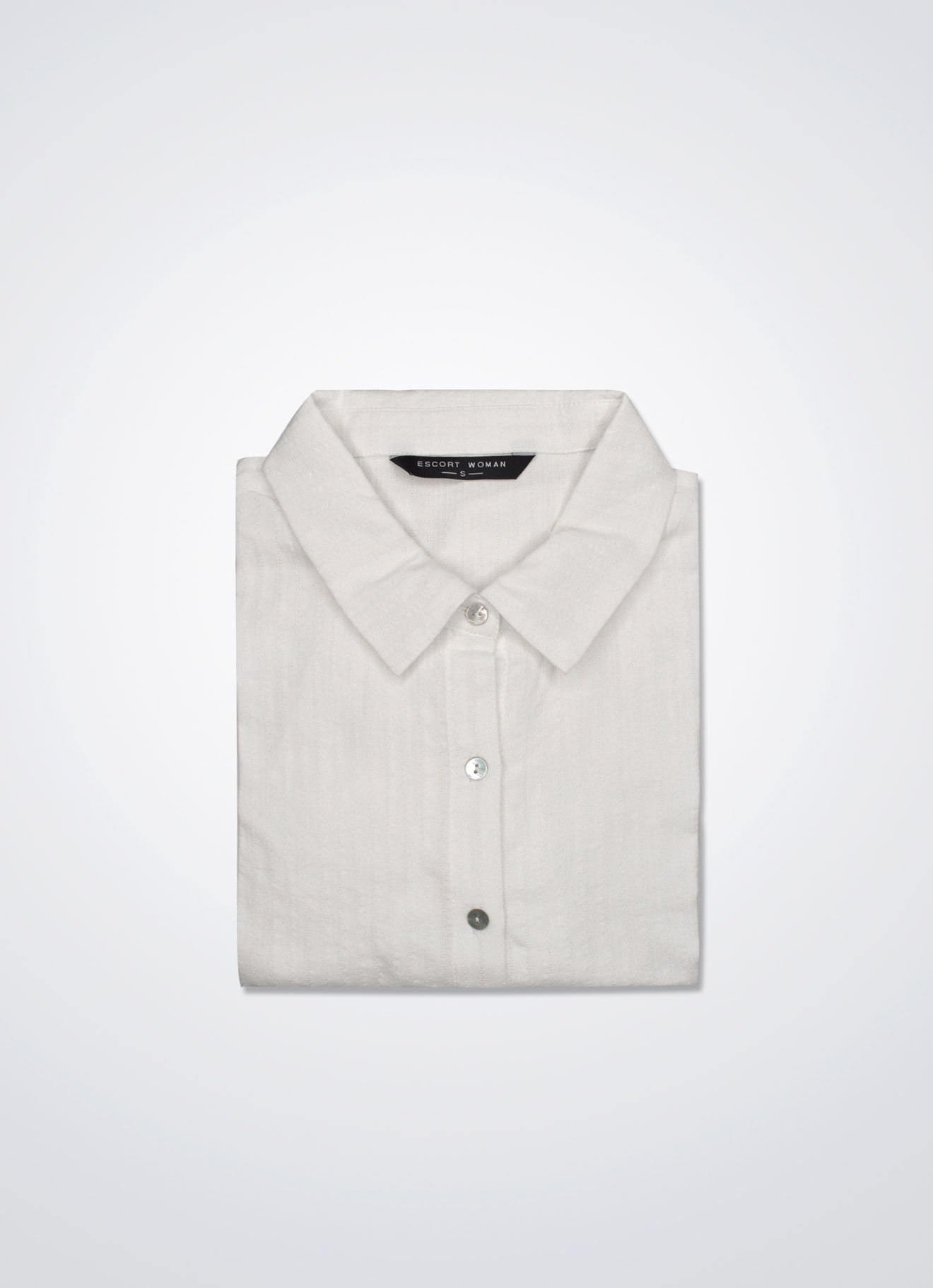 Blanc-de-Blanc by Shirt Collor Blouse