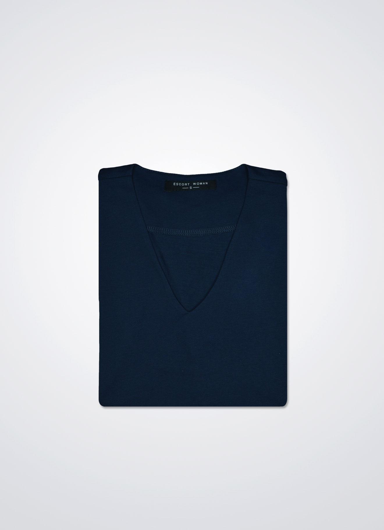 Blue-Nights by V-Neck Blouse