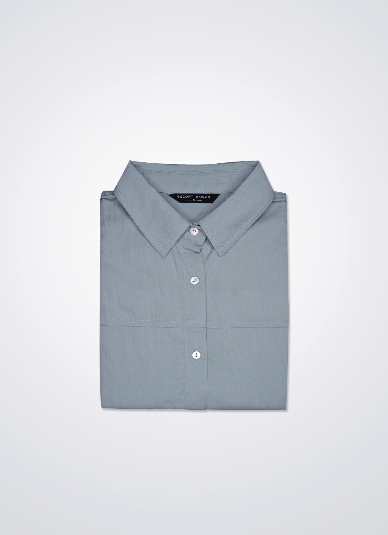 Blue-Surf by Shirt Collor Blouse