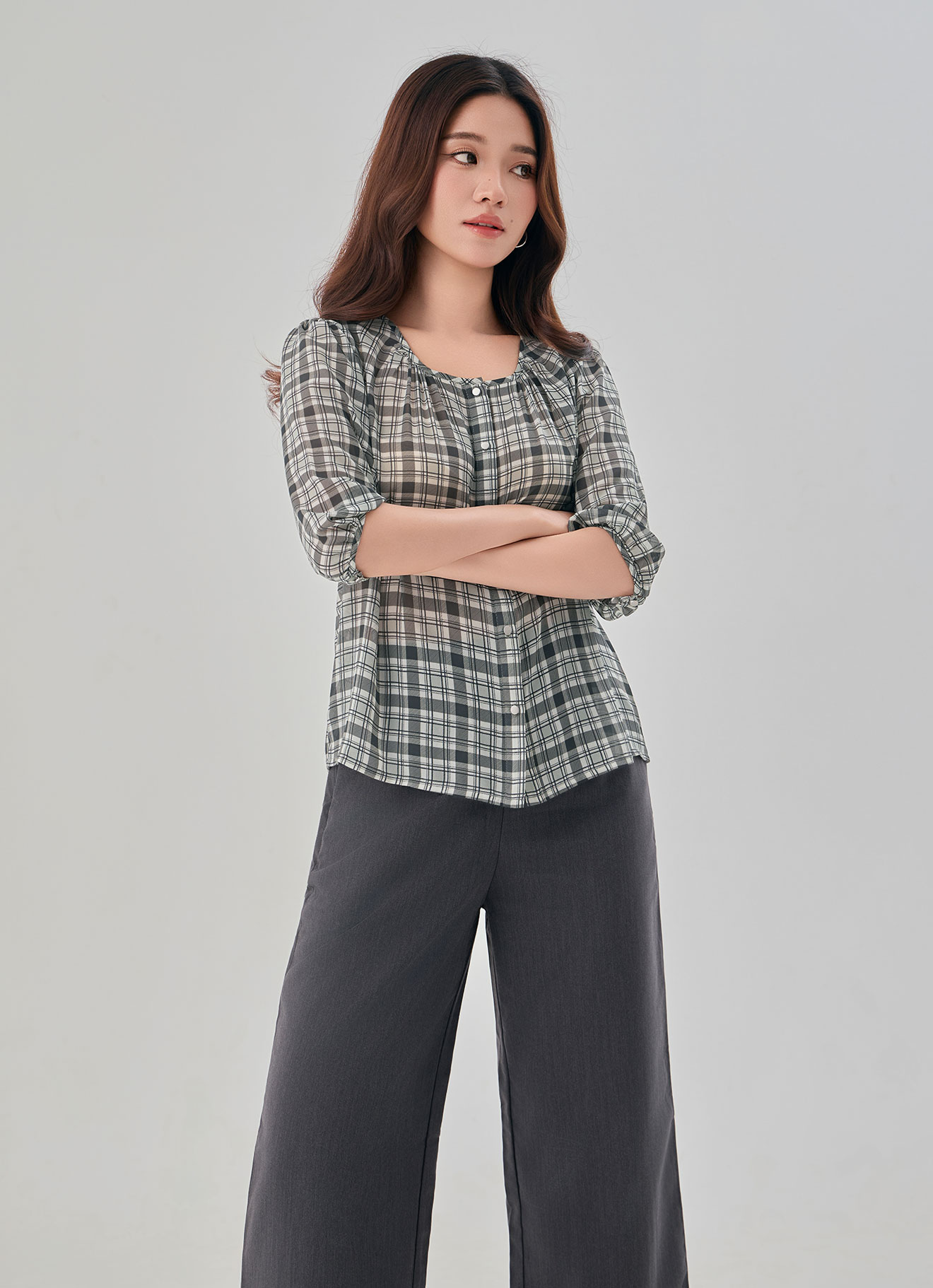 Bone-White by Sleeve Blouse