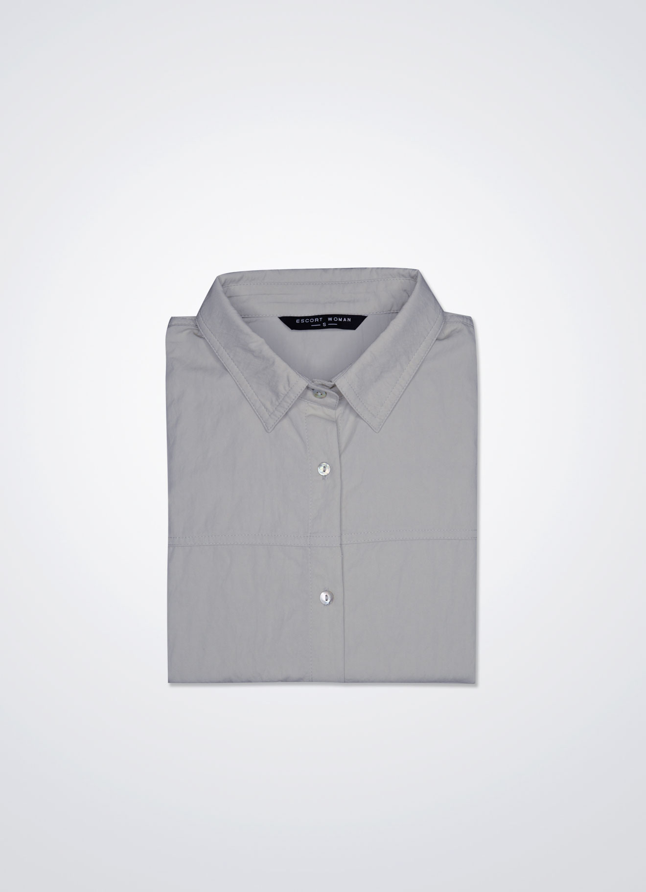 Bone-White by Shirt Collor Blouse