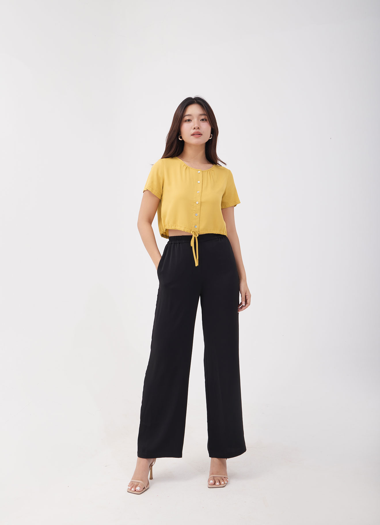 Bright-Gold by Sleeve Blouse