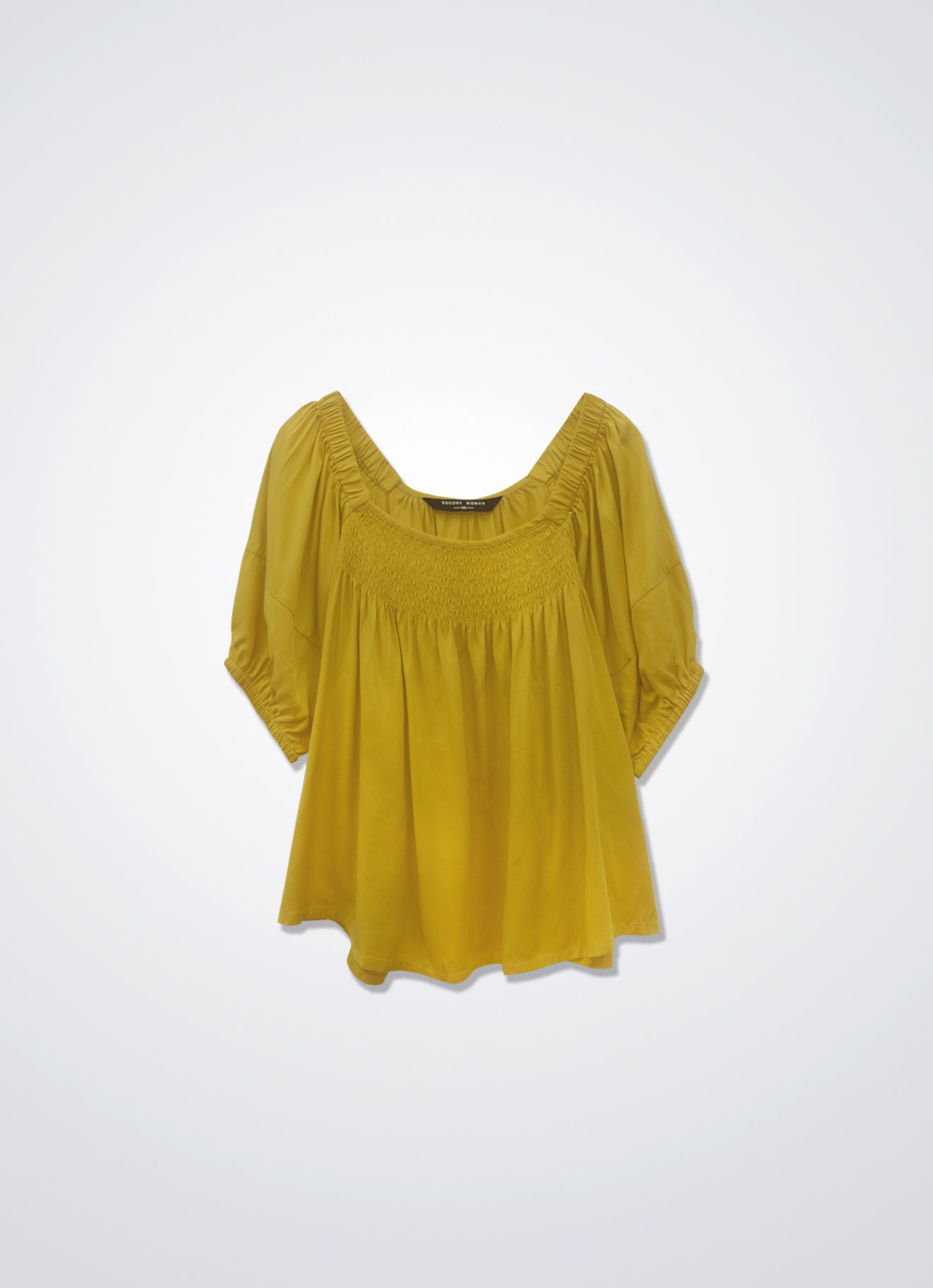 Bright-Gold by Sleeve Blouse