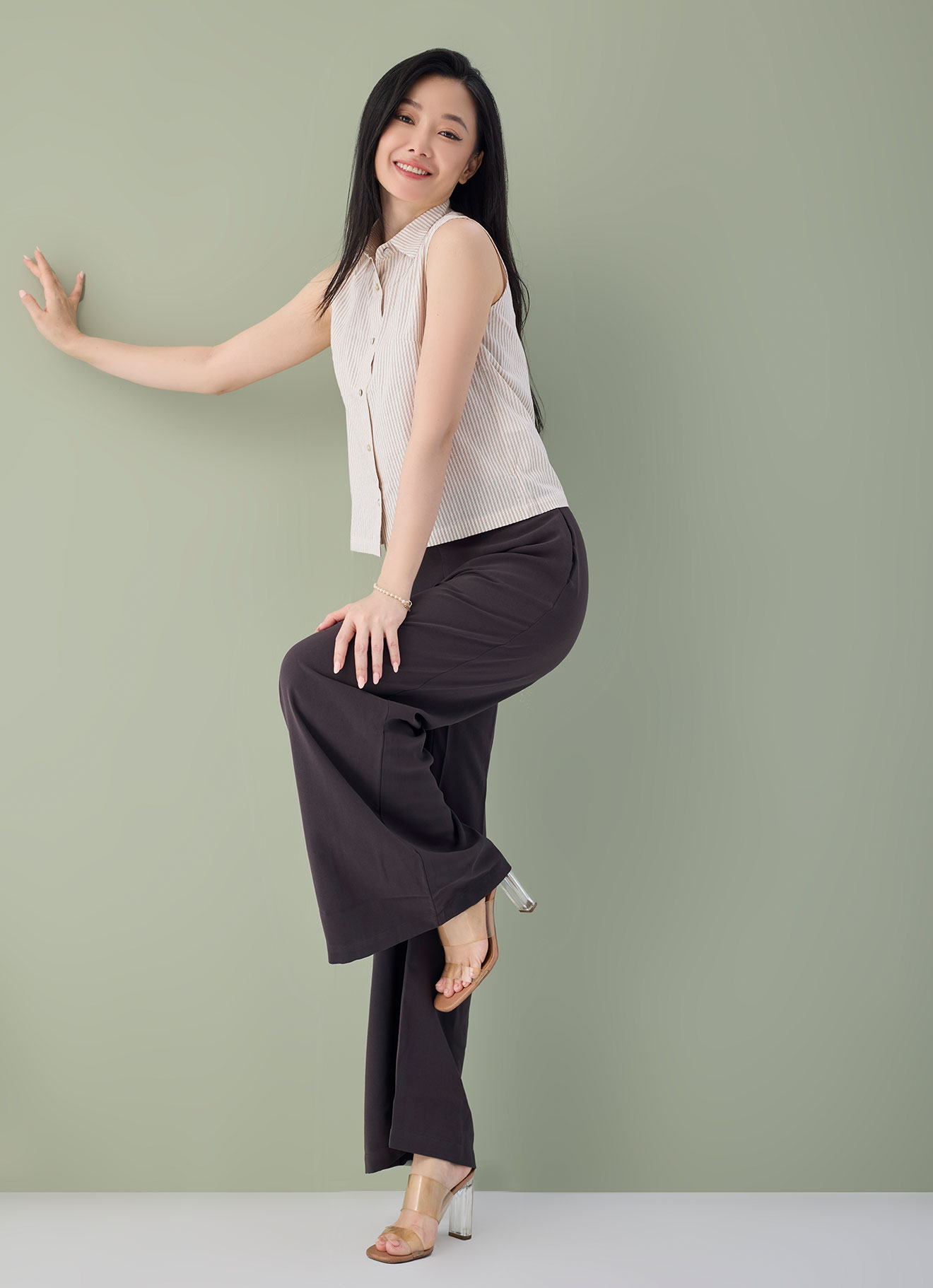 Bright-White by Sleeveless Top