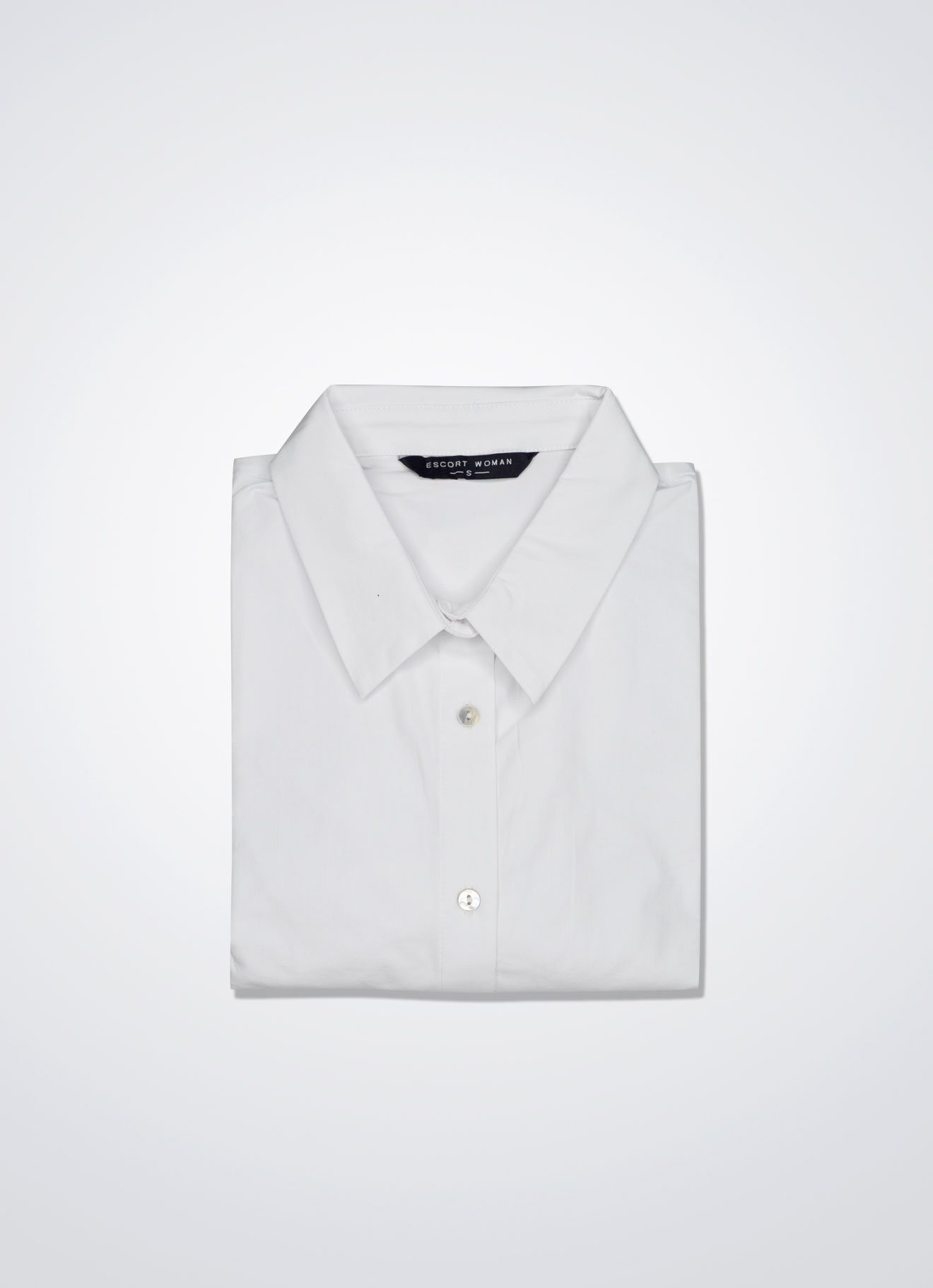 Bright-White by Shirt Collor Top