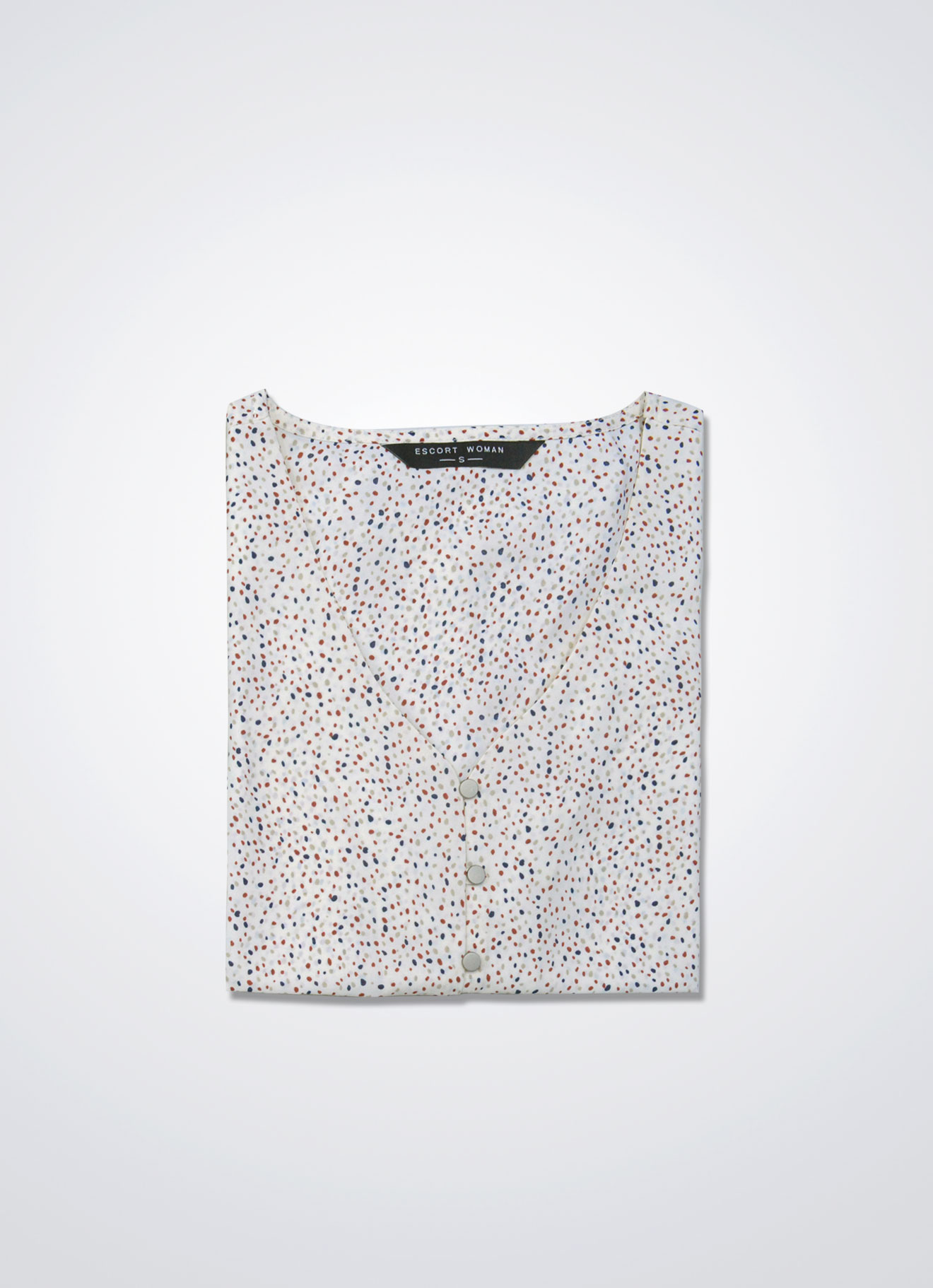 Bright-White by Sleeve Blouse