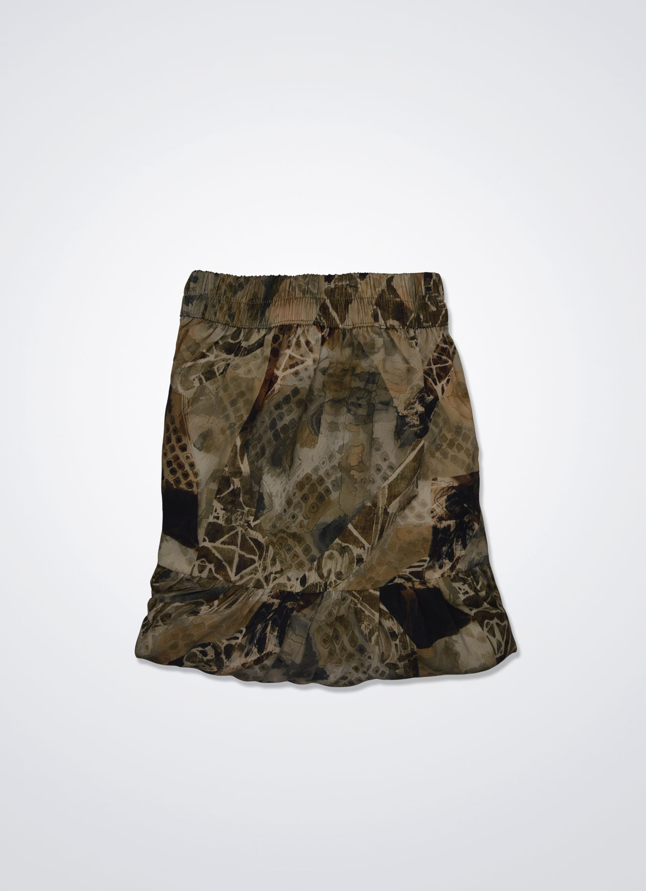 Bronze-Mist by Elastic Waist Maxi Skirt
