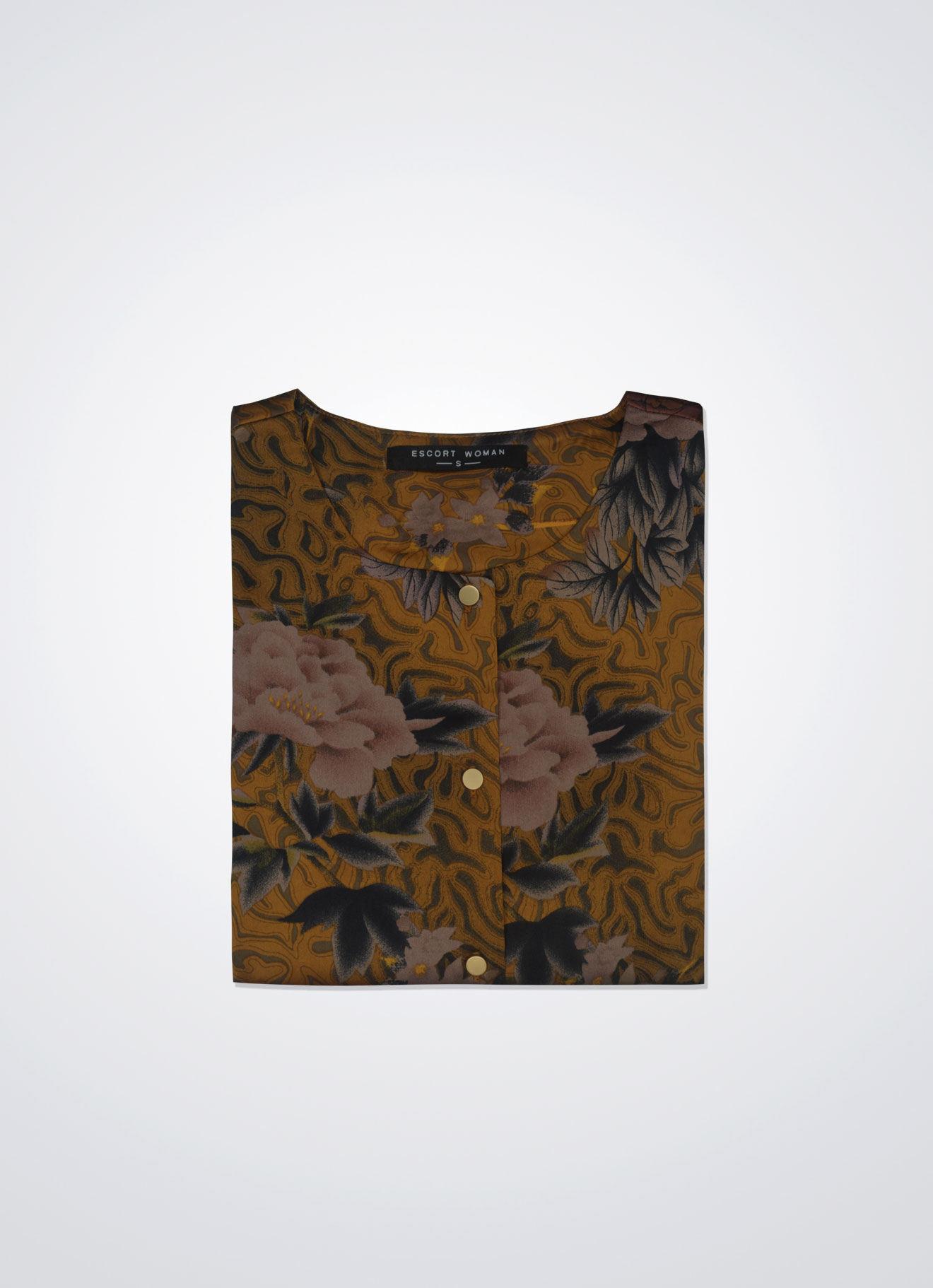 Buckthorn-Brown by Floral Printed Blouse