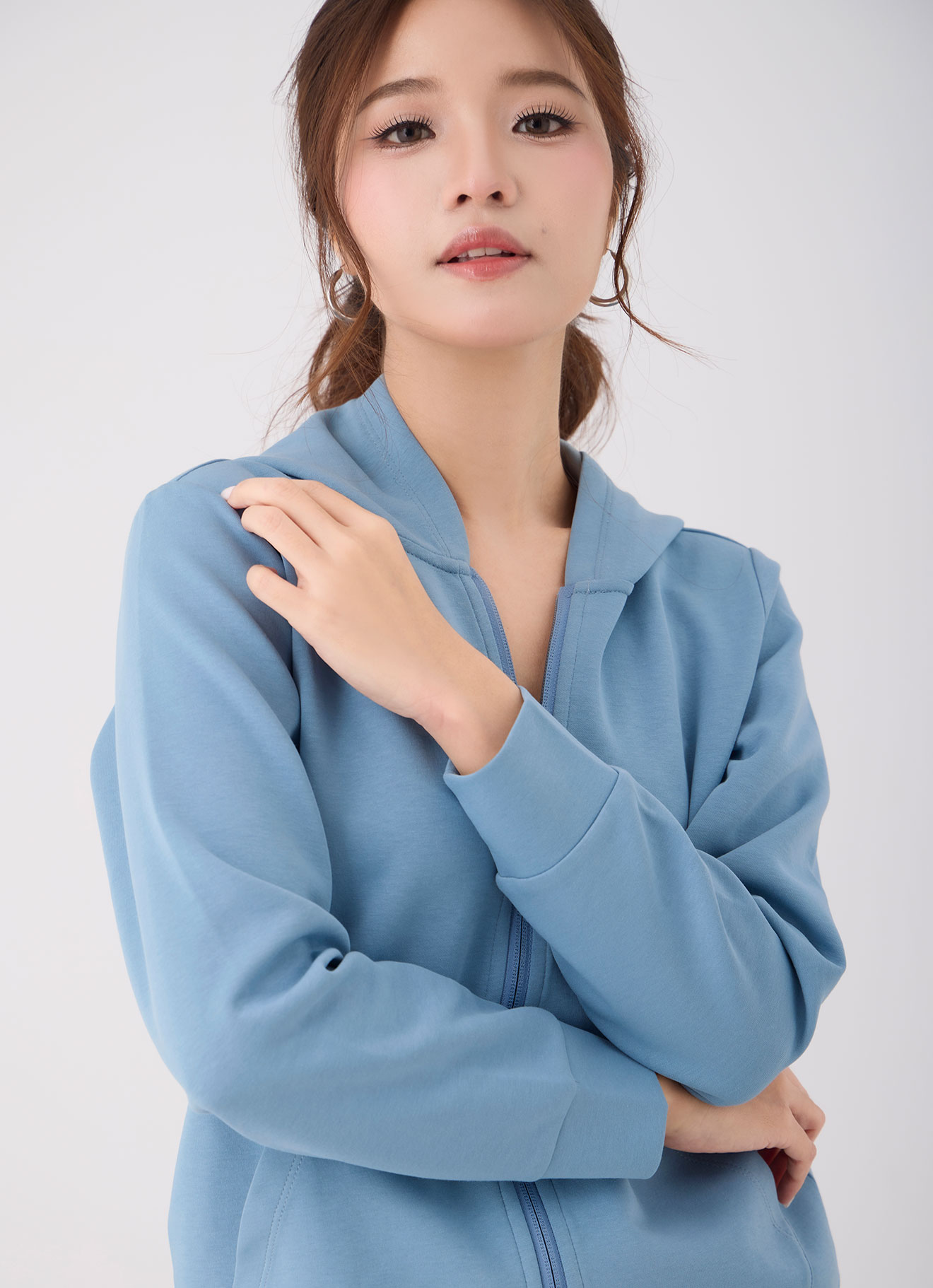 Cameo-Blue  by Hoodied Jacket