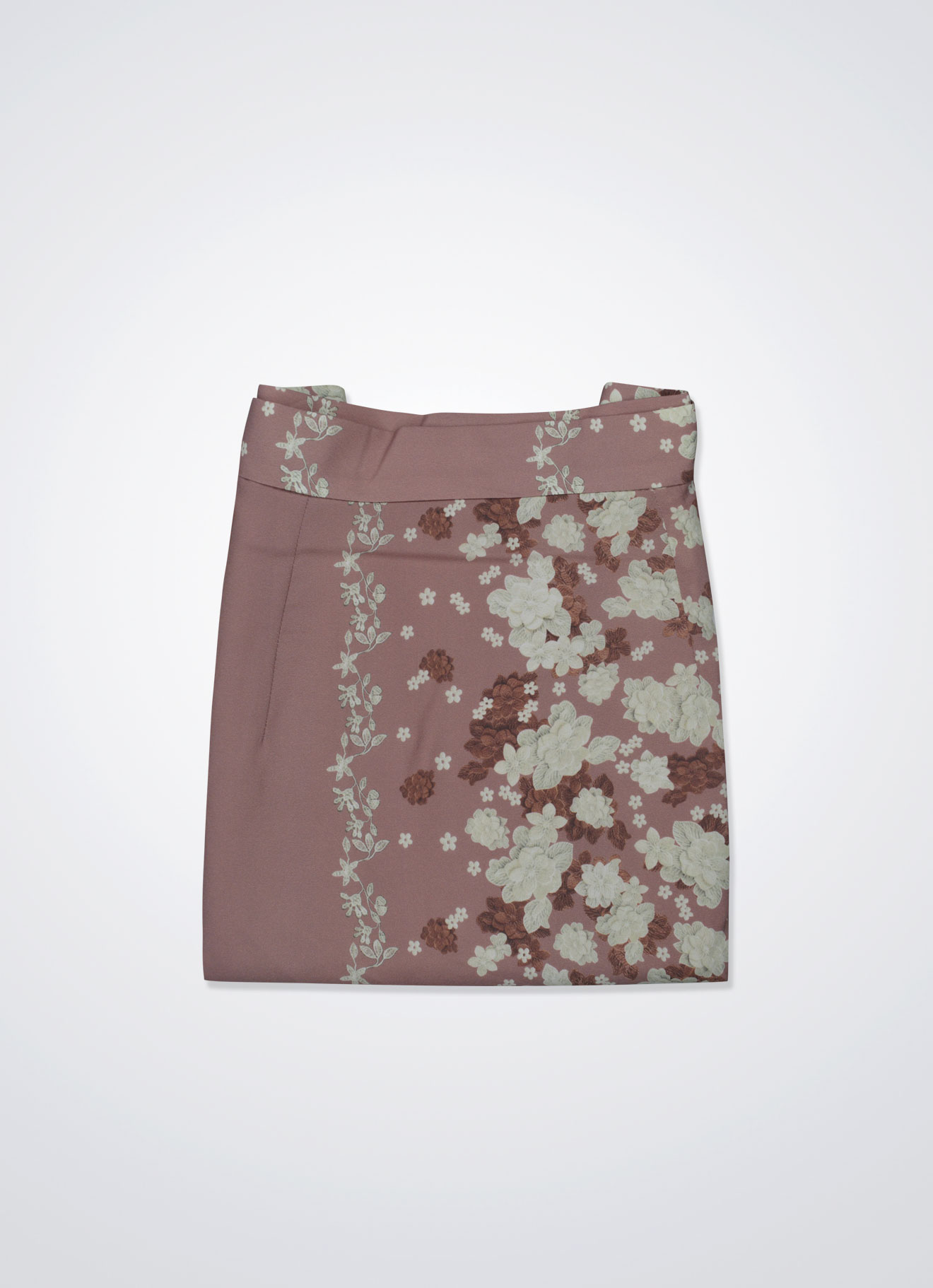 Cameo-Brown by Floral Printed Skirt