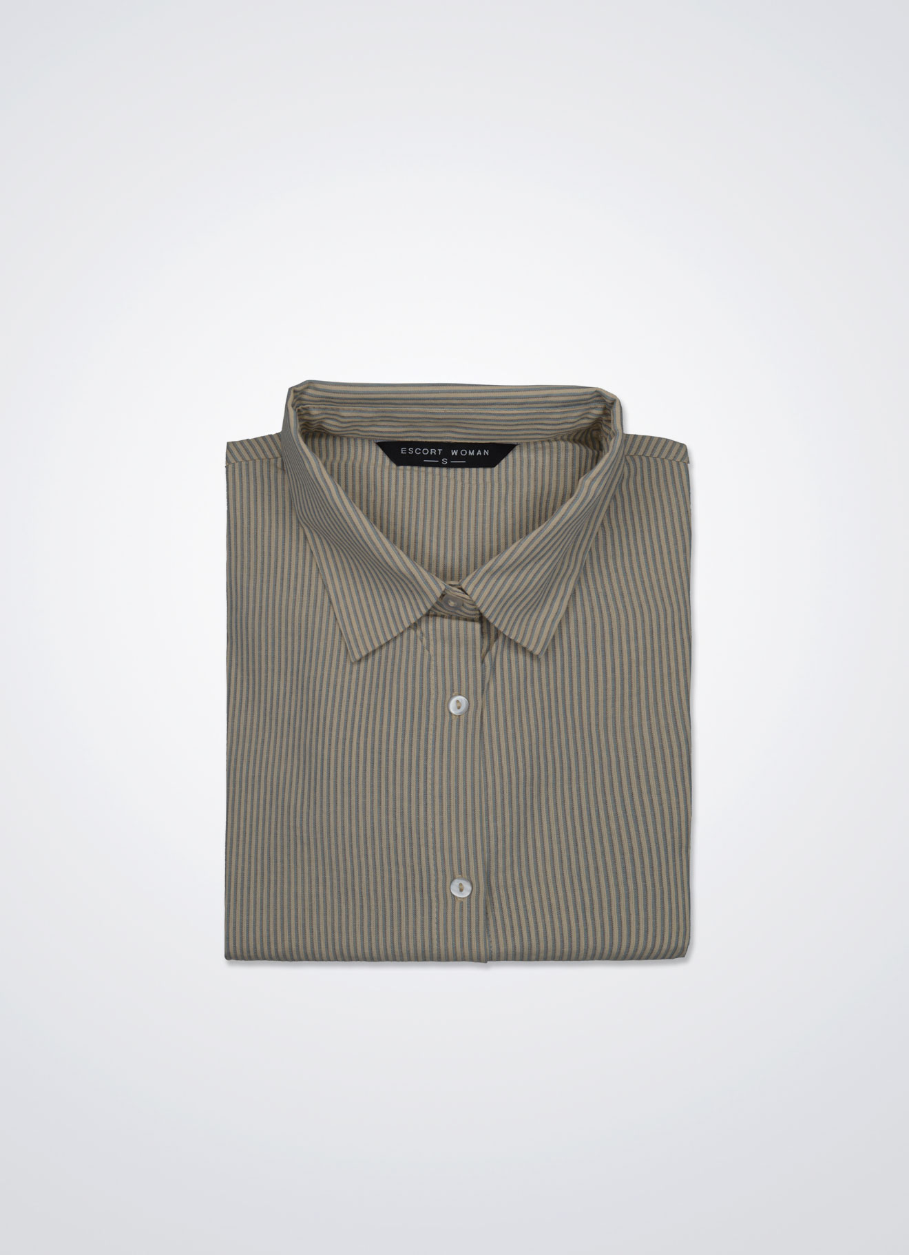 Canal-Blue by Shirt Collor Blouse