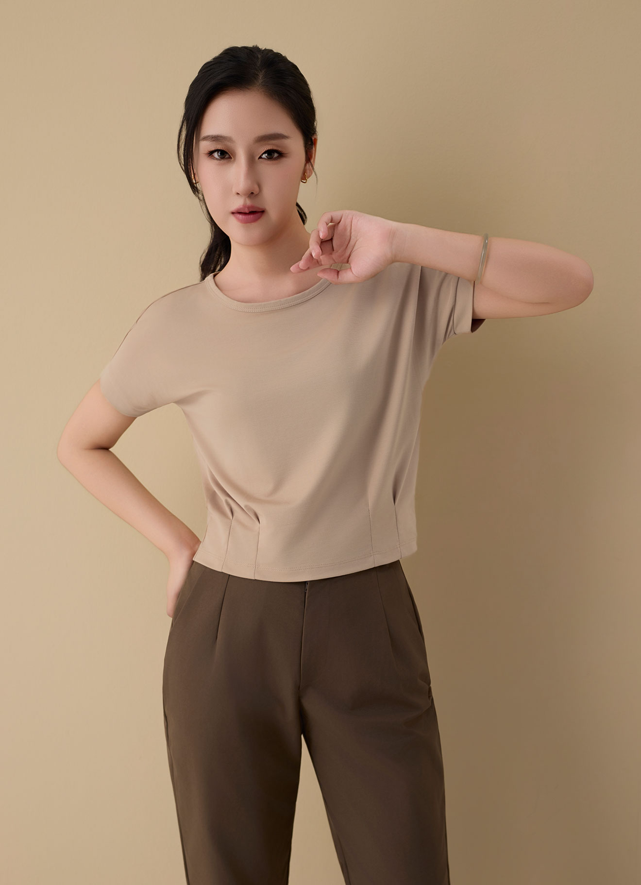 Candied-Ginger by Sleeve Top