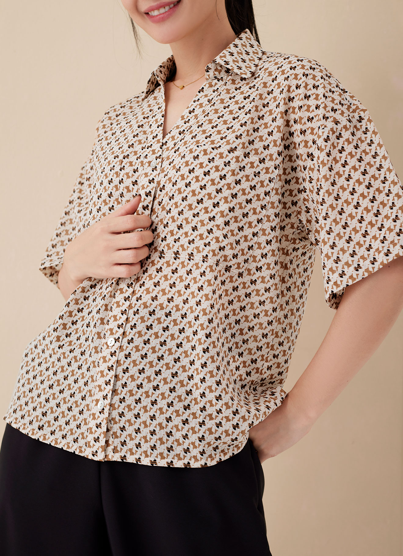 Cashew by Printed Shirt