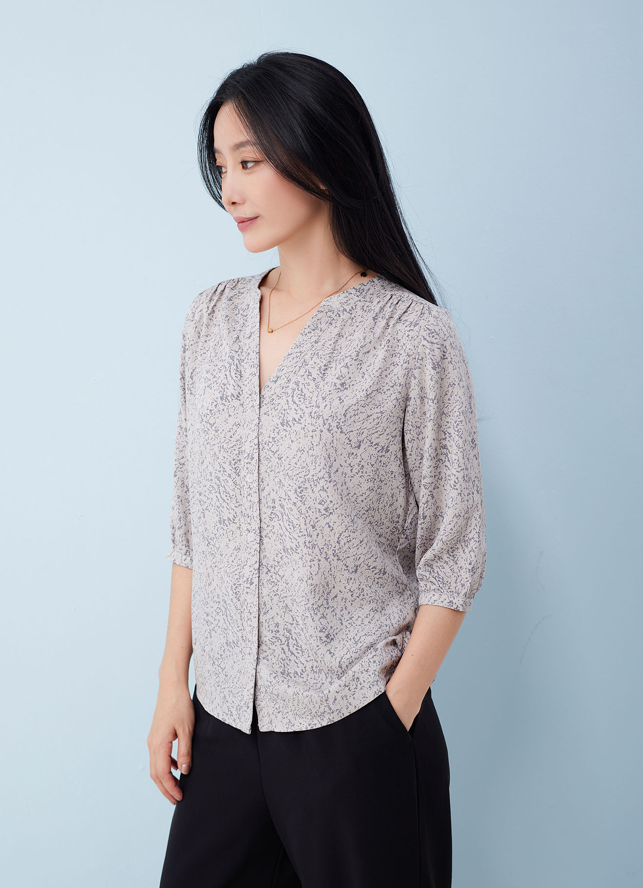 Chateau-Gray  by Sleeve Blouse