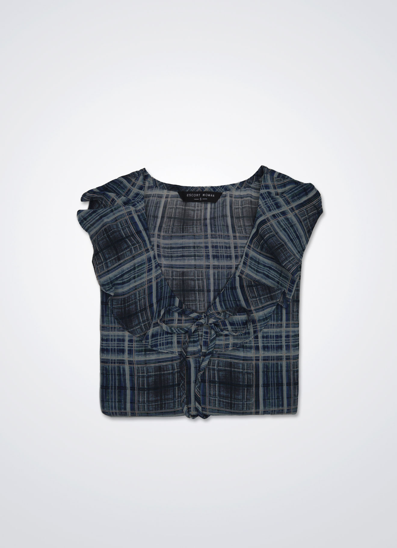 China-Blue by Sleeve Blouse