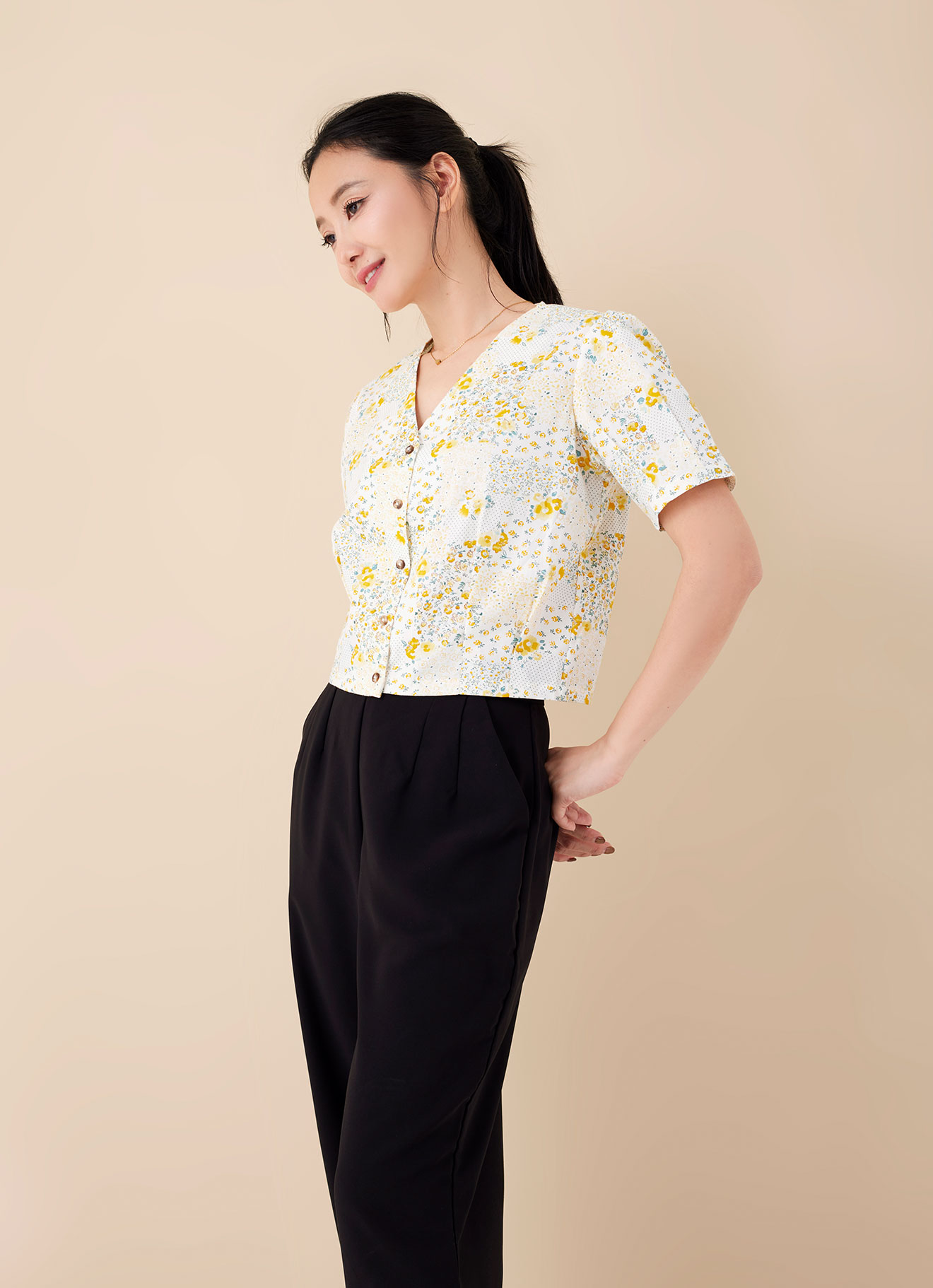 Citrus by Floral Printed Blouse