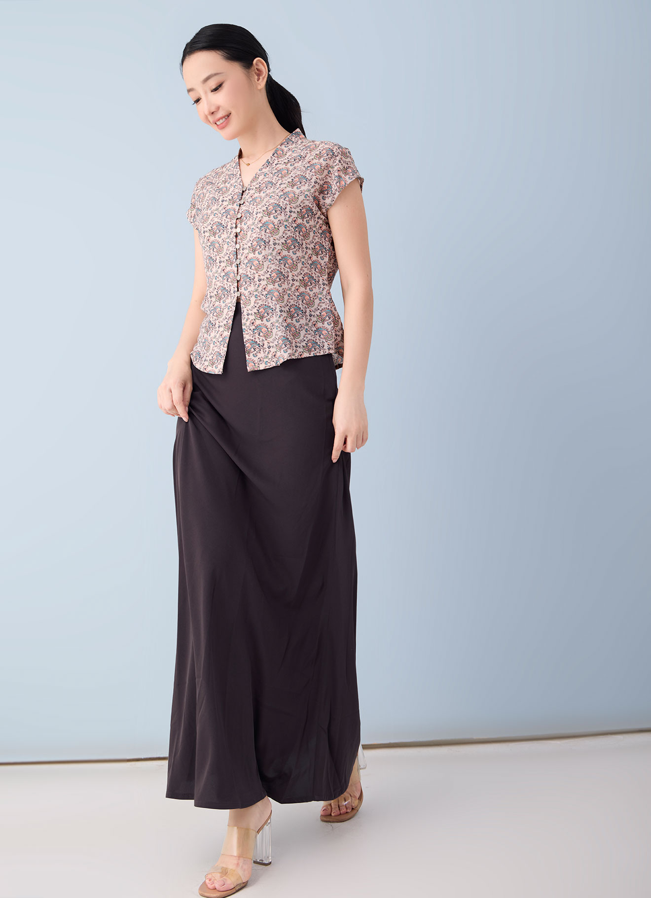 Cloud-Pink  by Printed Blouse