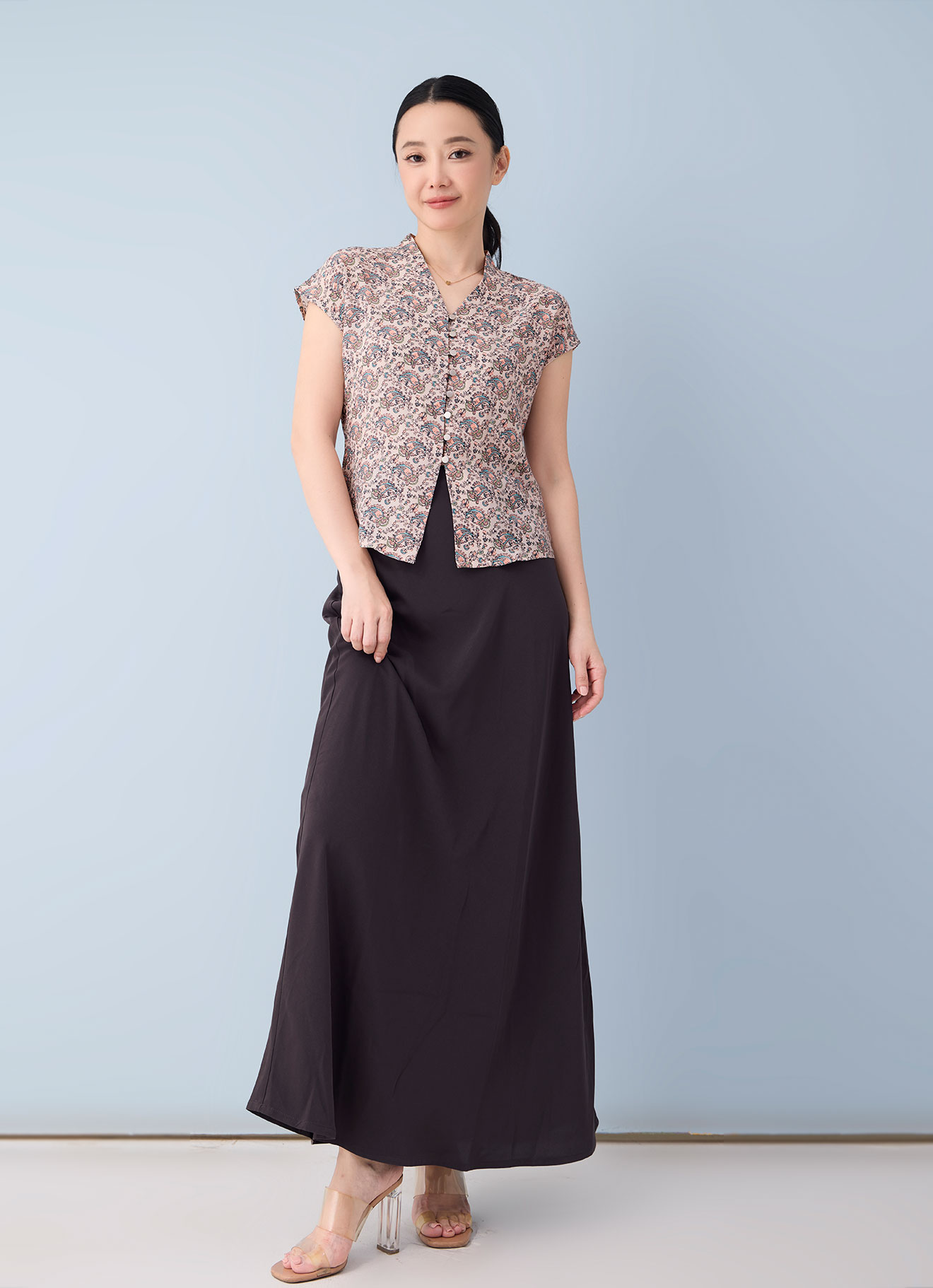 Cloud-Pink  by Printed Blouse