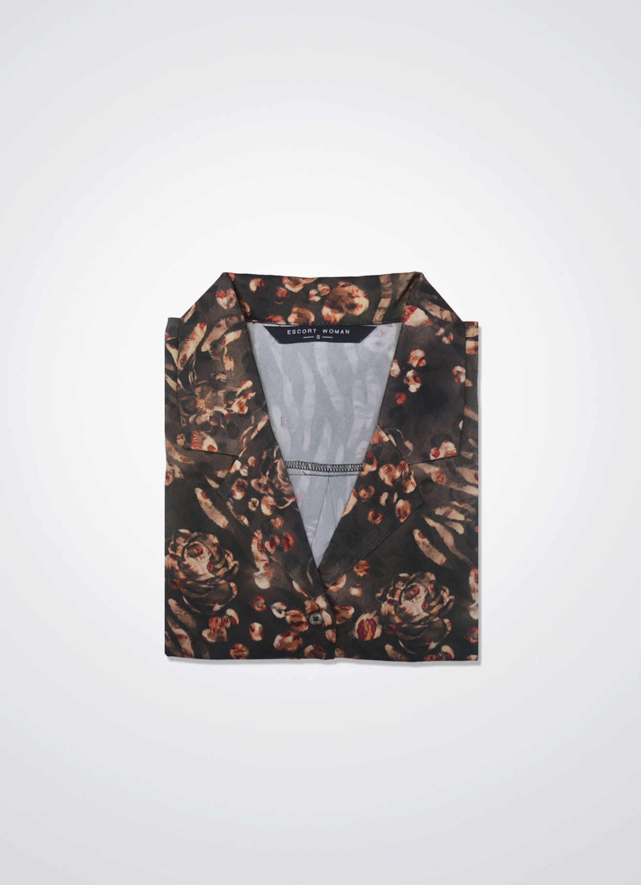 Cocoa-Brown by Floral Printed Dress