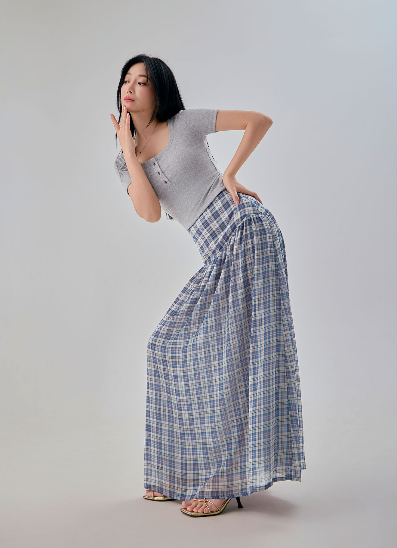 Coronet-Blue by Printed Skirt