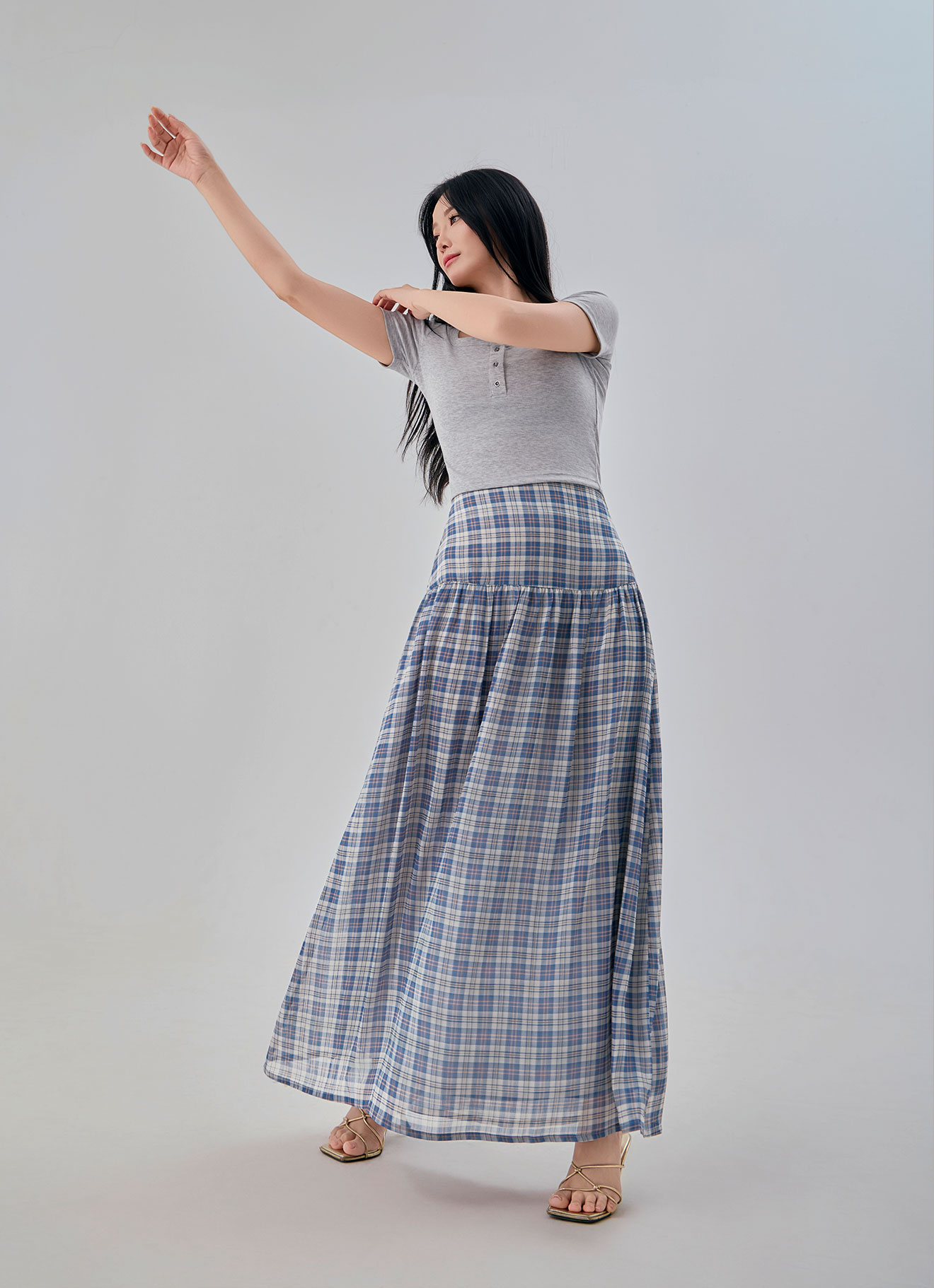 Coronet-Blue by Printed Skirt