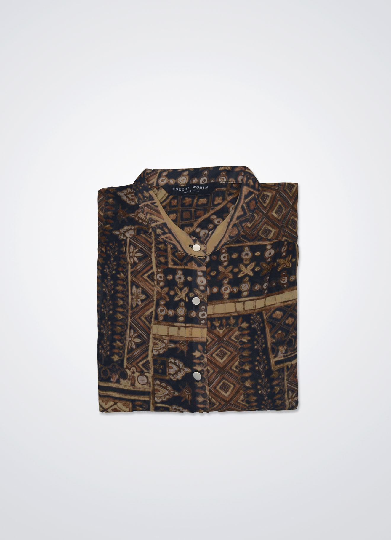 Curry by Printed Blouse