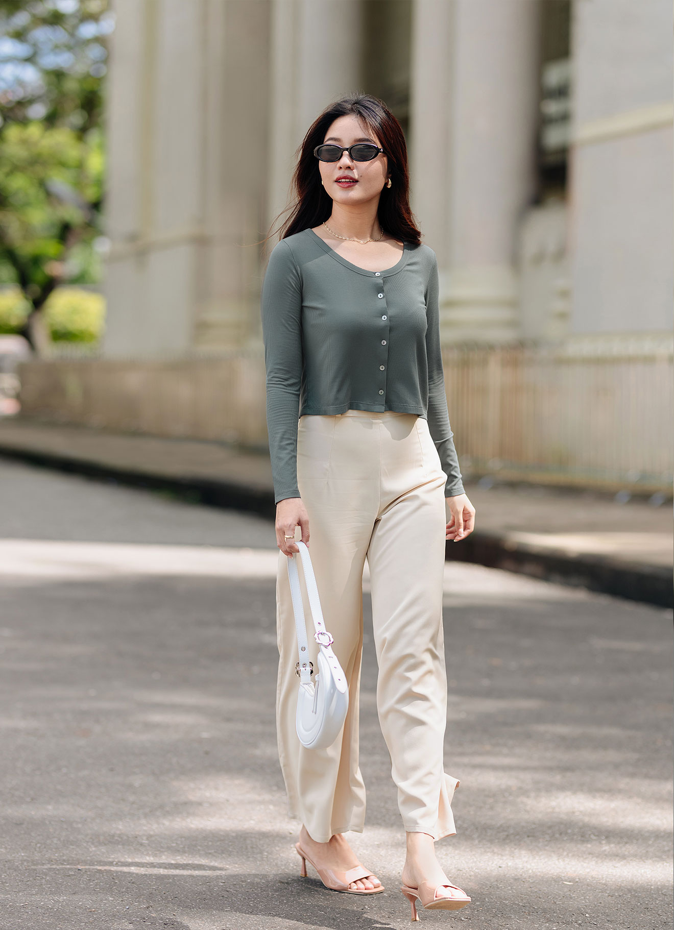 Dark-Forest by Long-sleeved Blouse